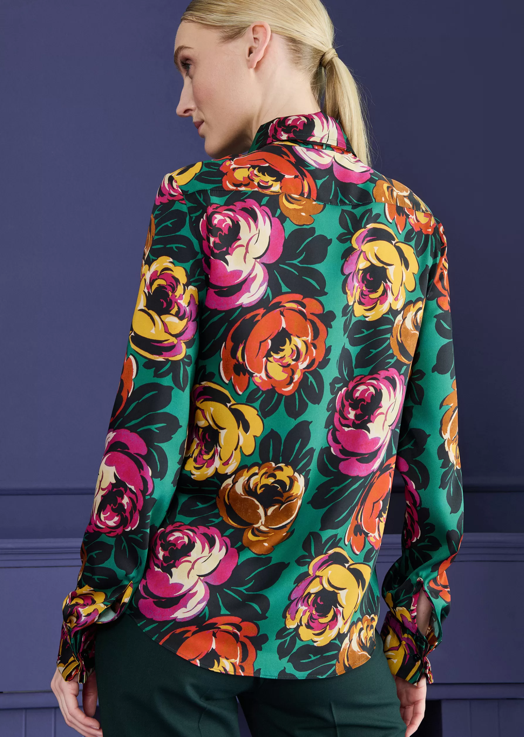 Tops-Talbot Runhof Blouse Dayton8 Serpentinegreen