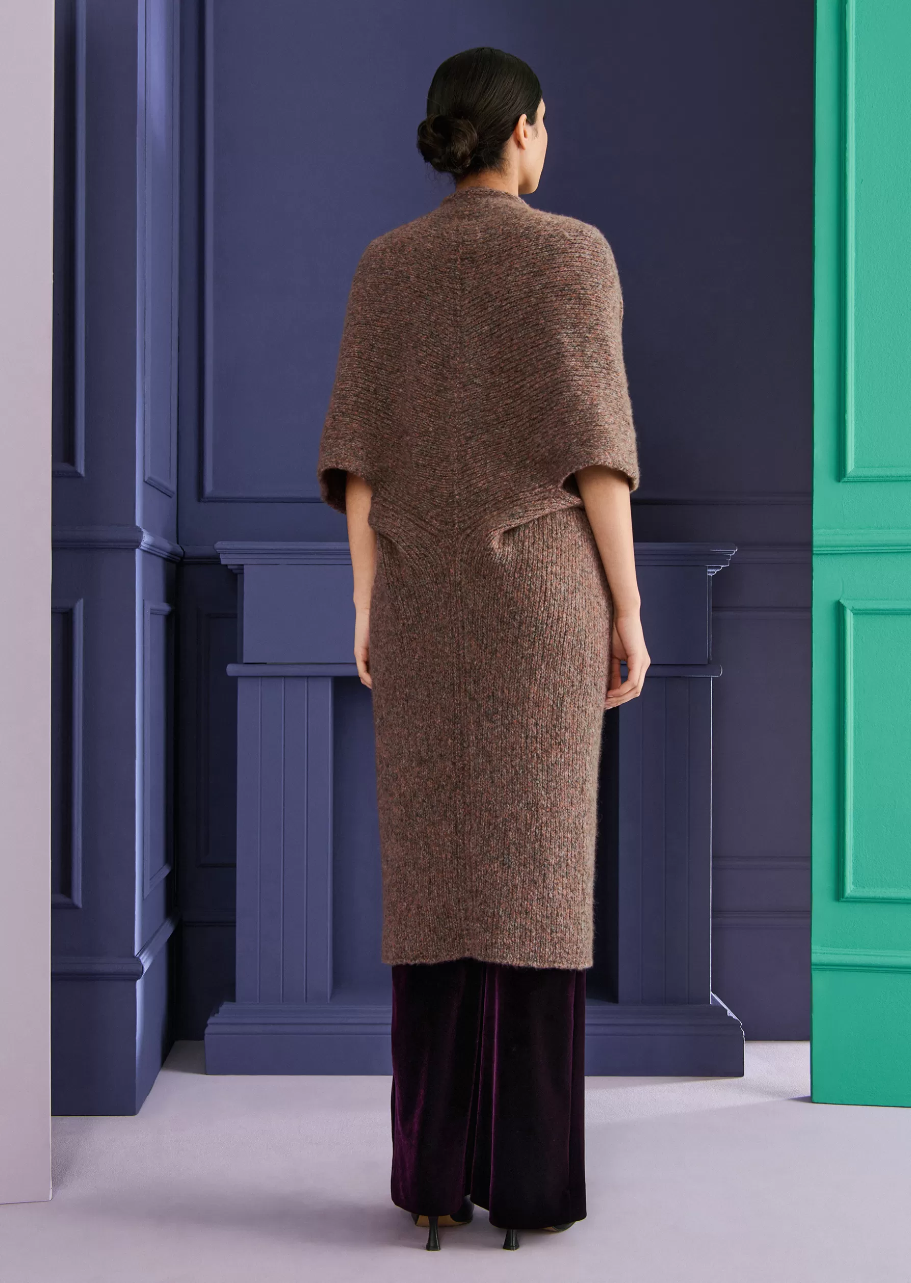 Jackets & Coats-Talbot Runhof Cape MirabelleCape1 Slatebrown