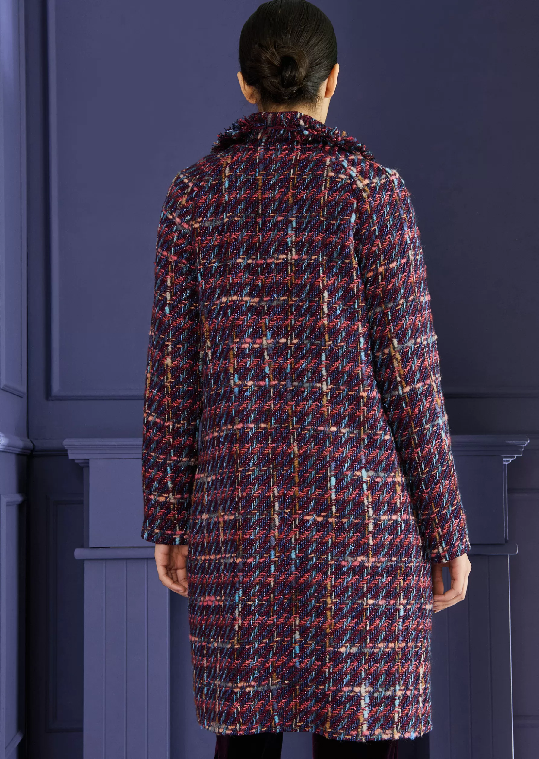 Jackets & Coats-Talbot Runhof Coat Mulan1 Fuchsiapurple