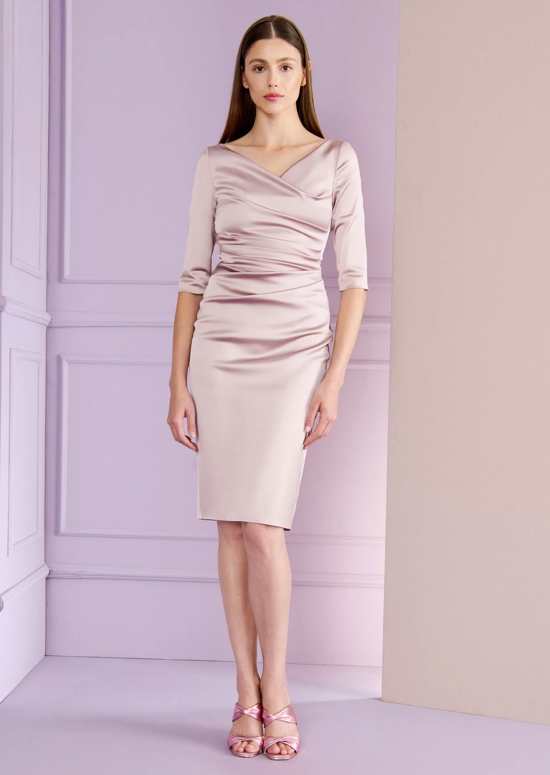 Short Dresses-Talbot Runhof Cocktail Dress Komoe3 Marble