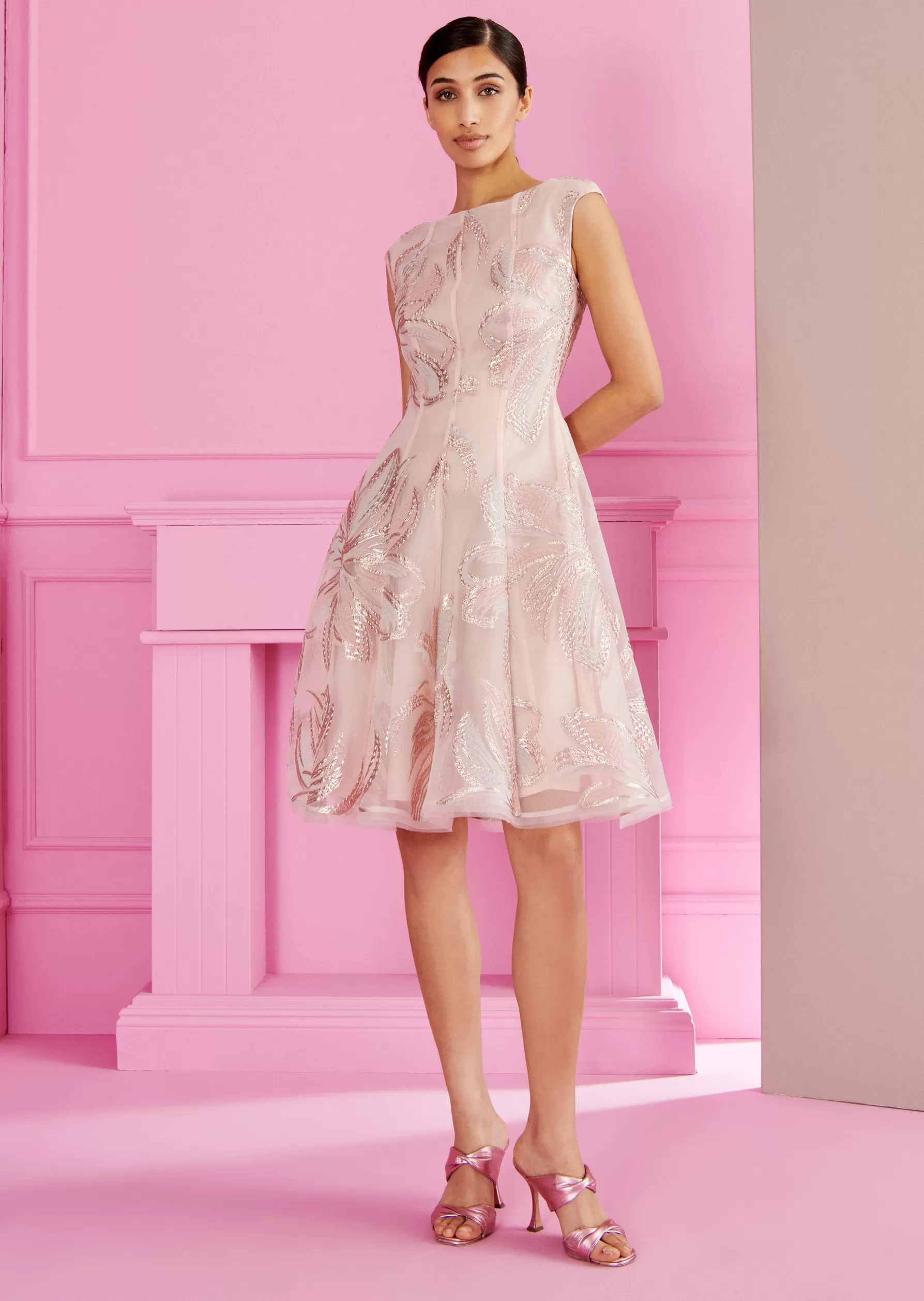 Short Dresses-Talbot Runhof Cocktail Dress Korbut26 Marble