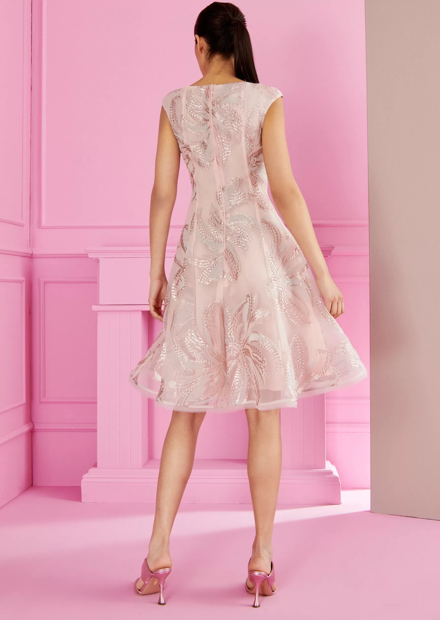 Short Dresses-Talbot Runhof Cocktail Dress Korbut26 Marble