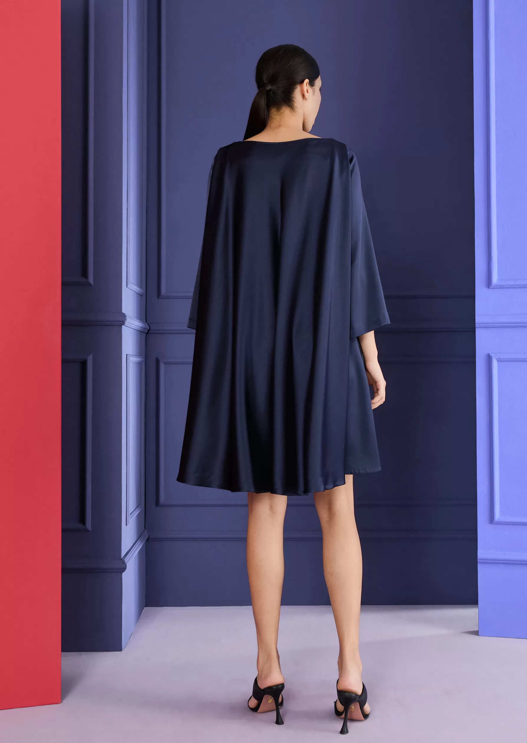 Short Dresses-Talbot Runhof Cocktail Dress Loggia2 Midnightblue