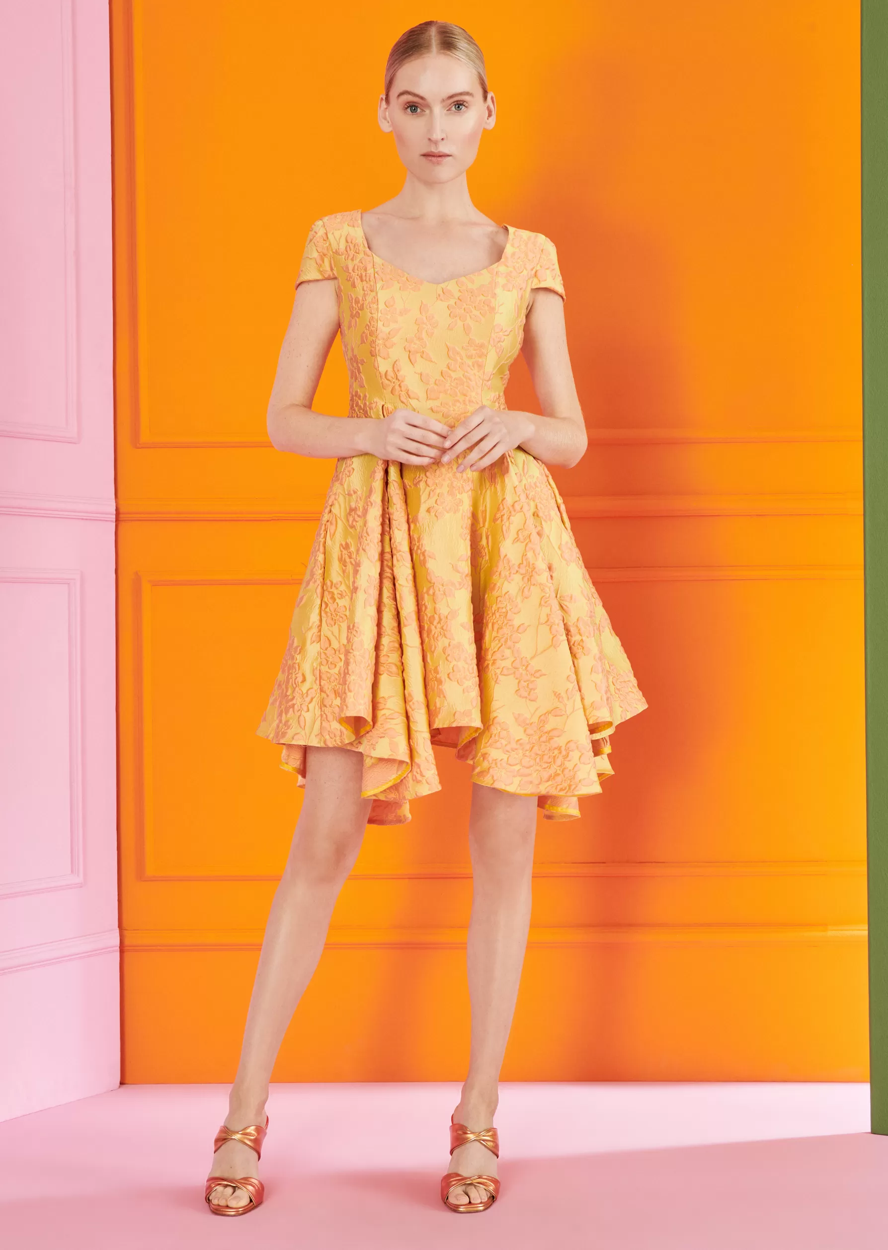 Endless Summer-Talbot Runhof Cocktail Dress Lotto1 Dijonyellow