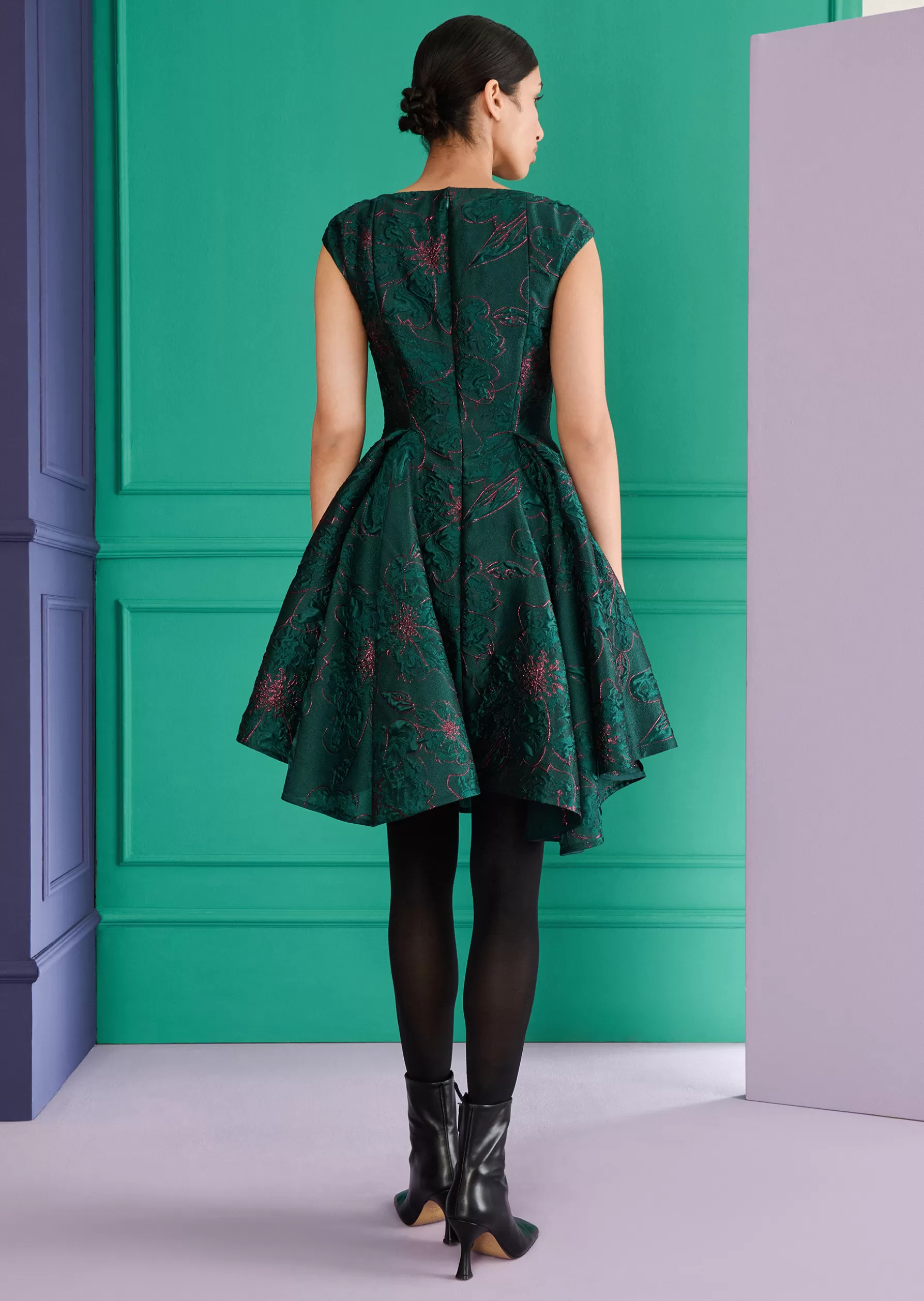 Short Dresses-Talbot Runhof Cocktail Dress Lotto3 Cypressgreen