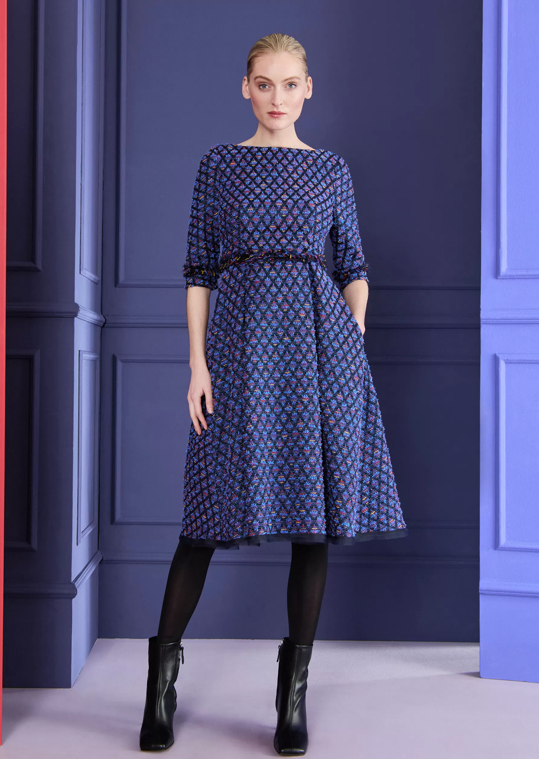 Short Dresses-Talbot Runhof Cocktail Dress Moni1 Electricblue