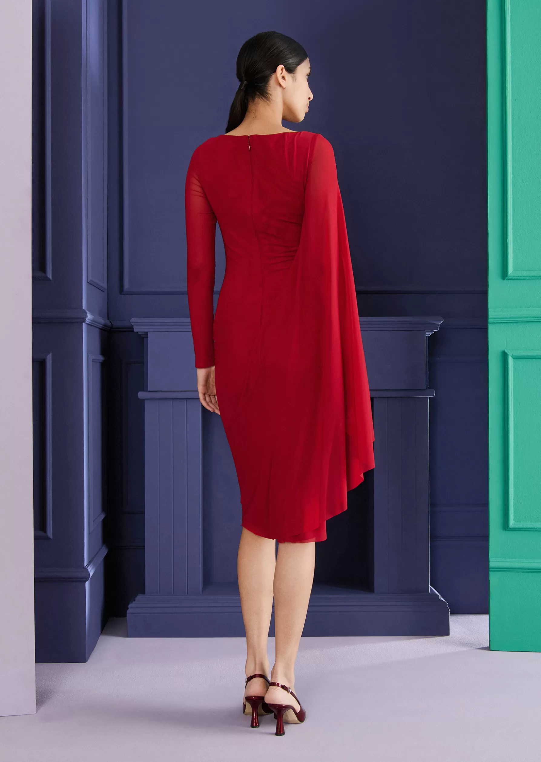 Short Dresses-Talbot Runhof Cocktail Dress Mousse2 Scarletred