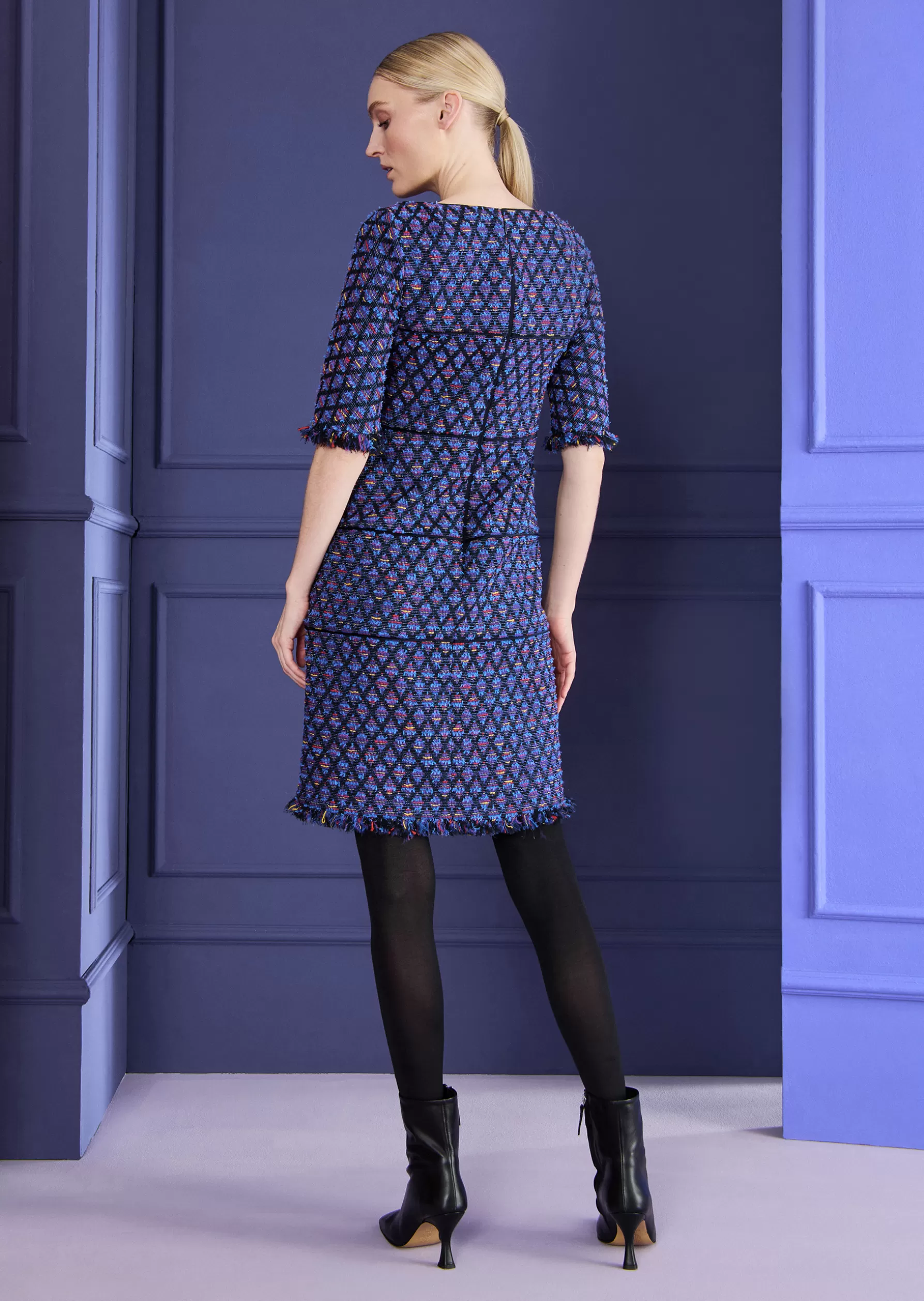Short Dresses-Talbot Runhof Day Dress Colman20 Electricblue