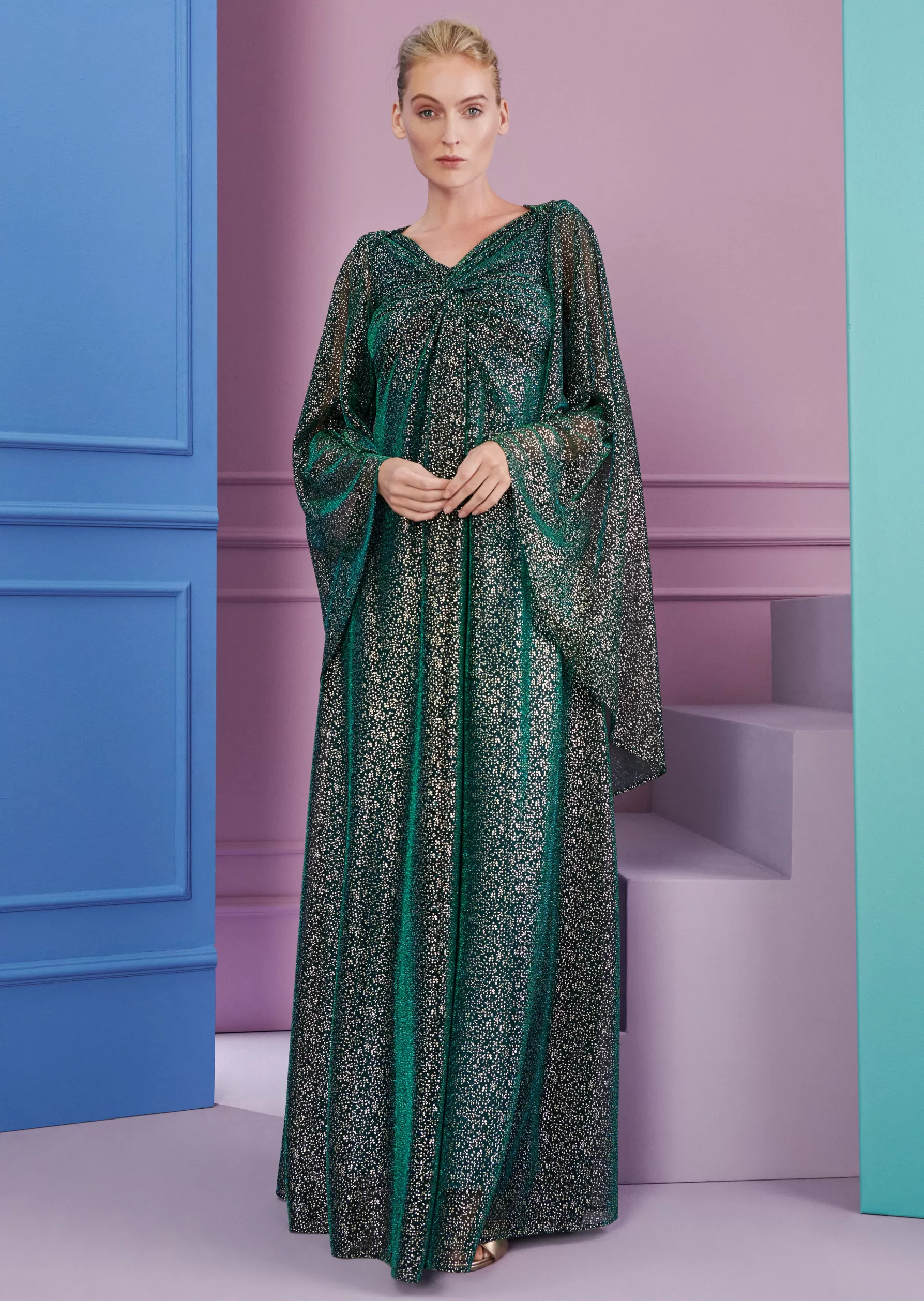 Long Dresses-Talbot Runhof Evening Dress Foshan3 Emeraldgreen