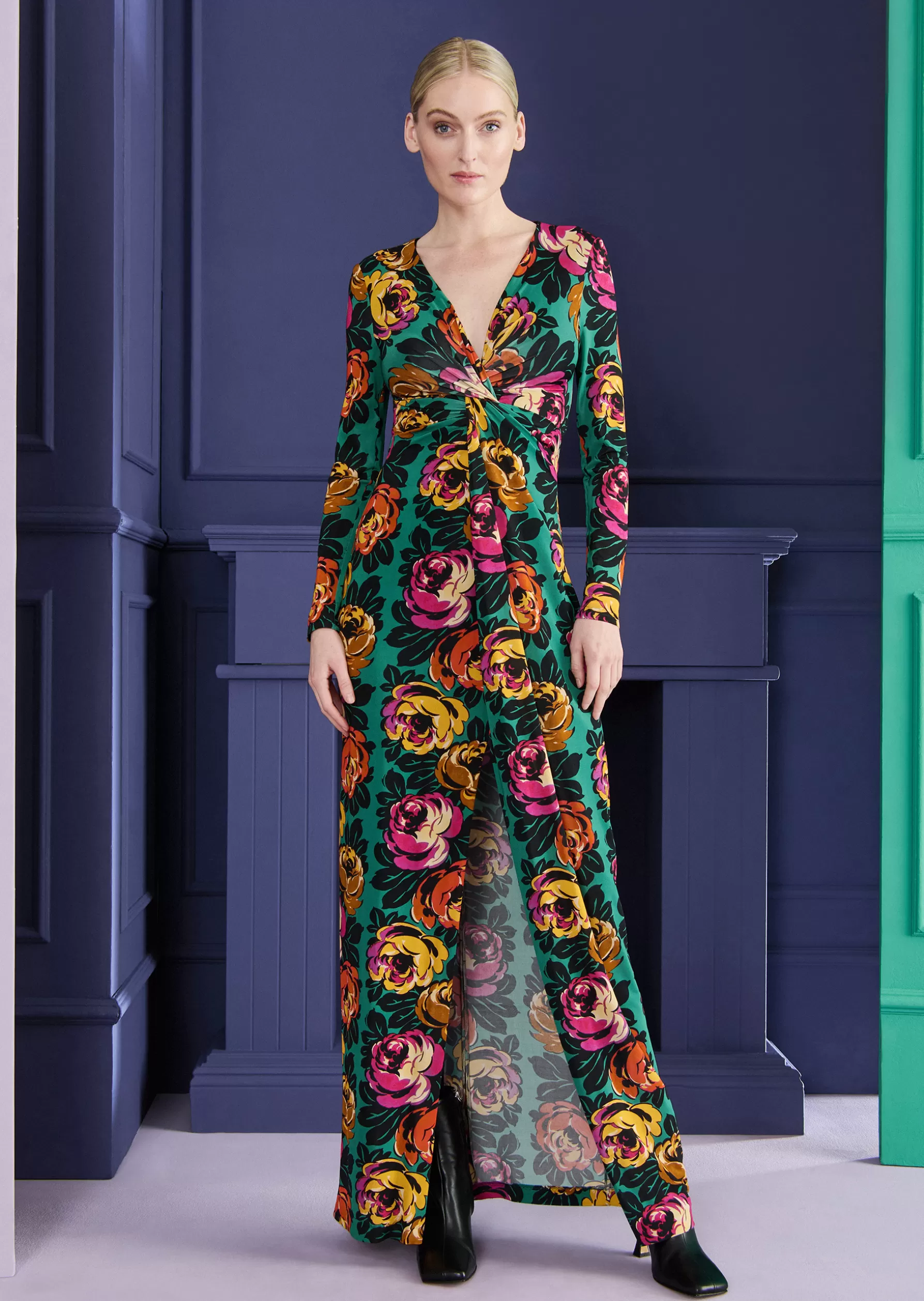 Long Dresses-Talbot Runhof Evening Dress Gobble5 Serpentinegreen