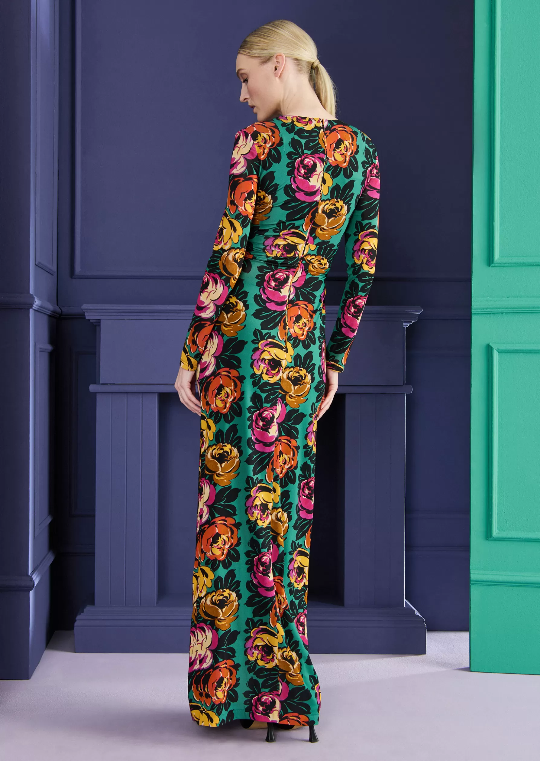 Long Dresses-Talbot Runhof Evening Dress Gobble5 Serpentinegreen