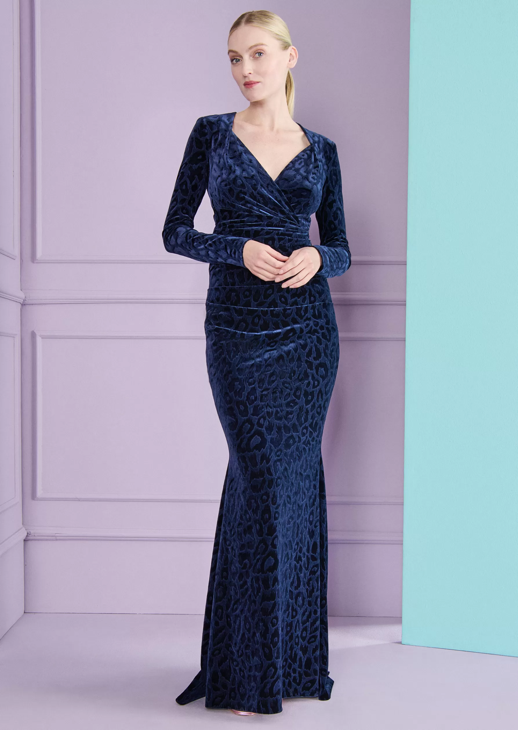 Long Dresses-Talbot Runhof Evening Dress Holger3 Moonlightblue
