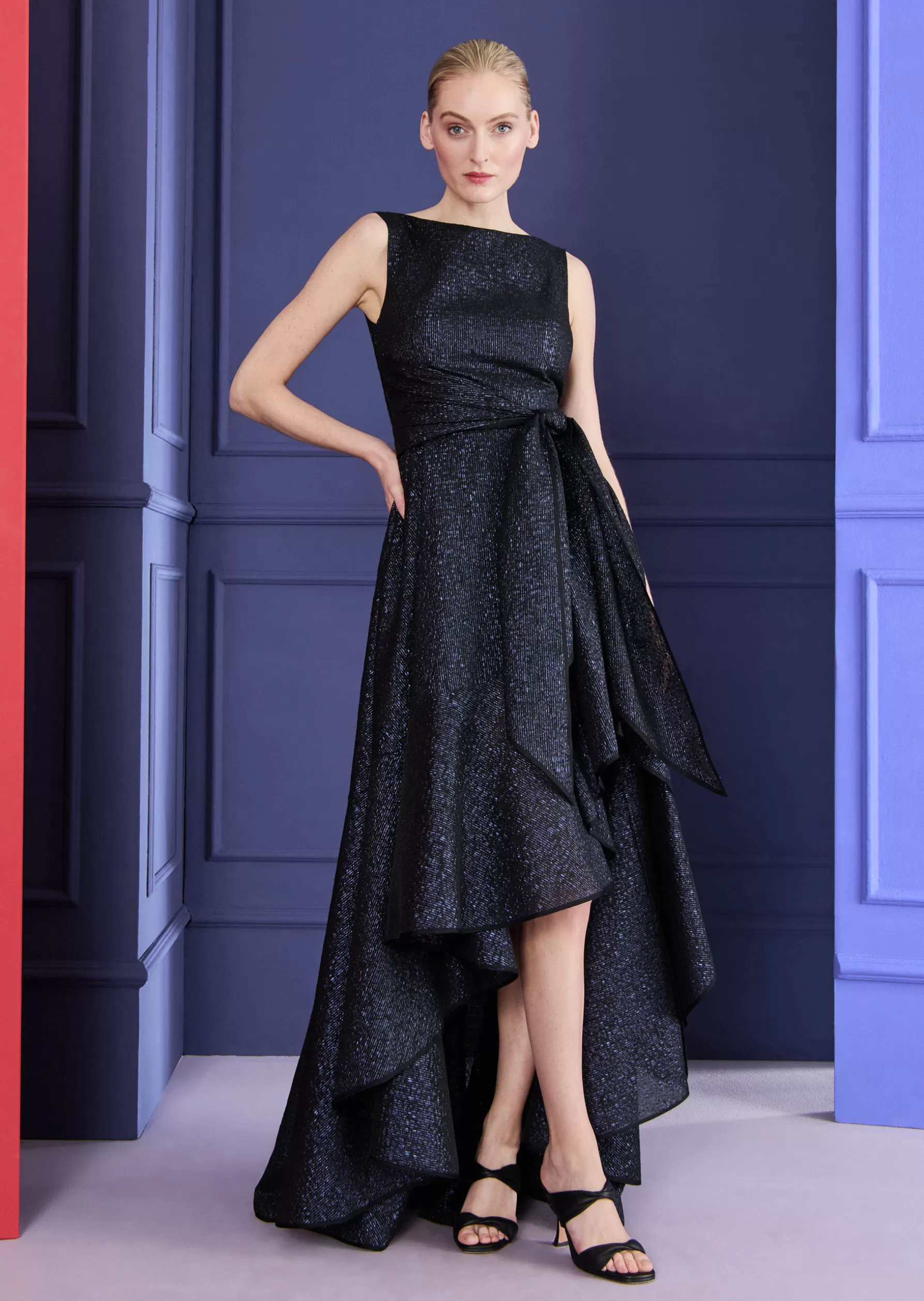 Long Dresses-Talbot Runhof Evening Dress Homerie5 Royalnavyblue