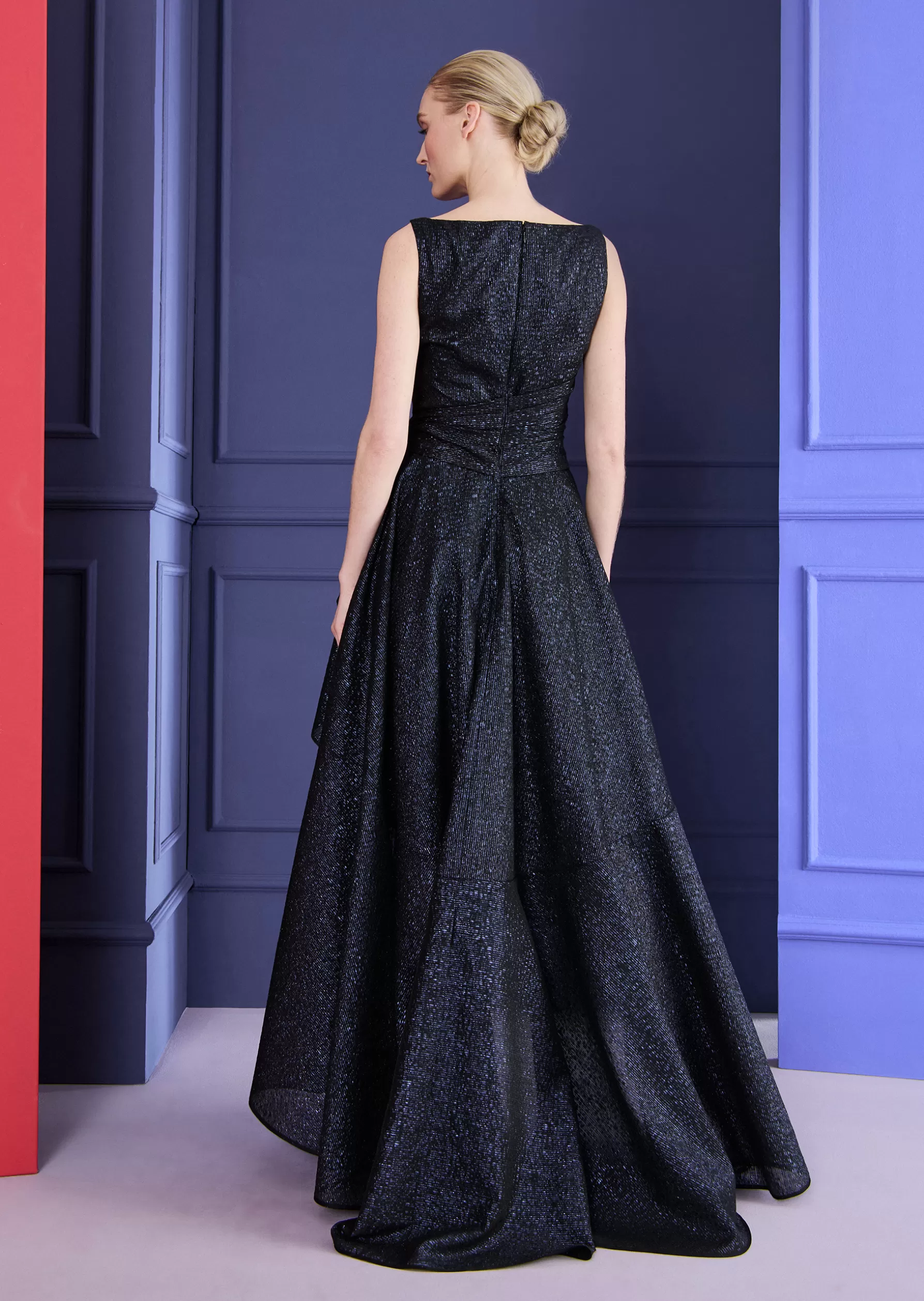 Long Dresses-Talbot Runhof Evening Dress Homerie5 Royalnavyblue