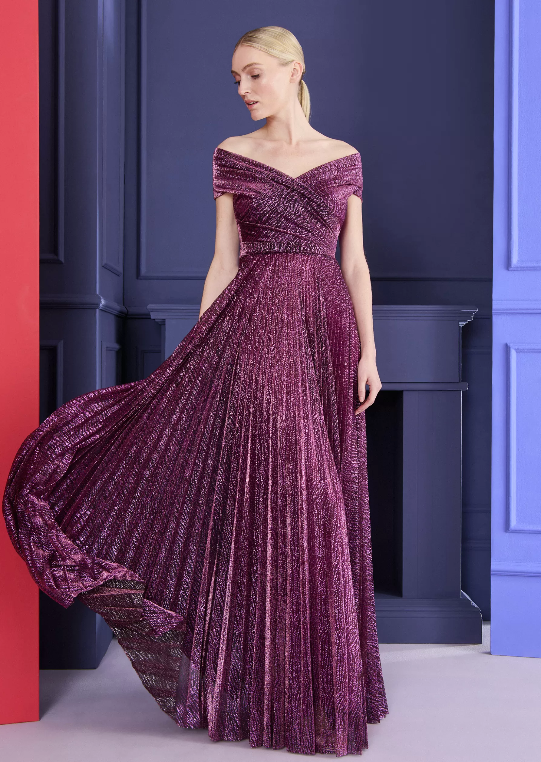 Long Dresses-Talbot Runhof Evening Dress Konfuzius1 Fuchsiapink