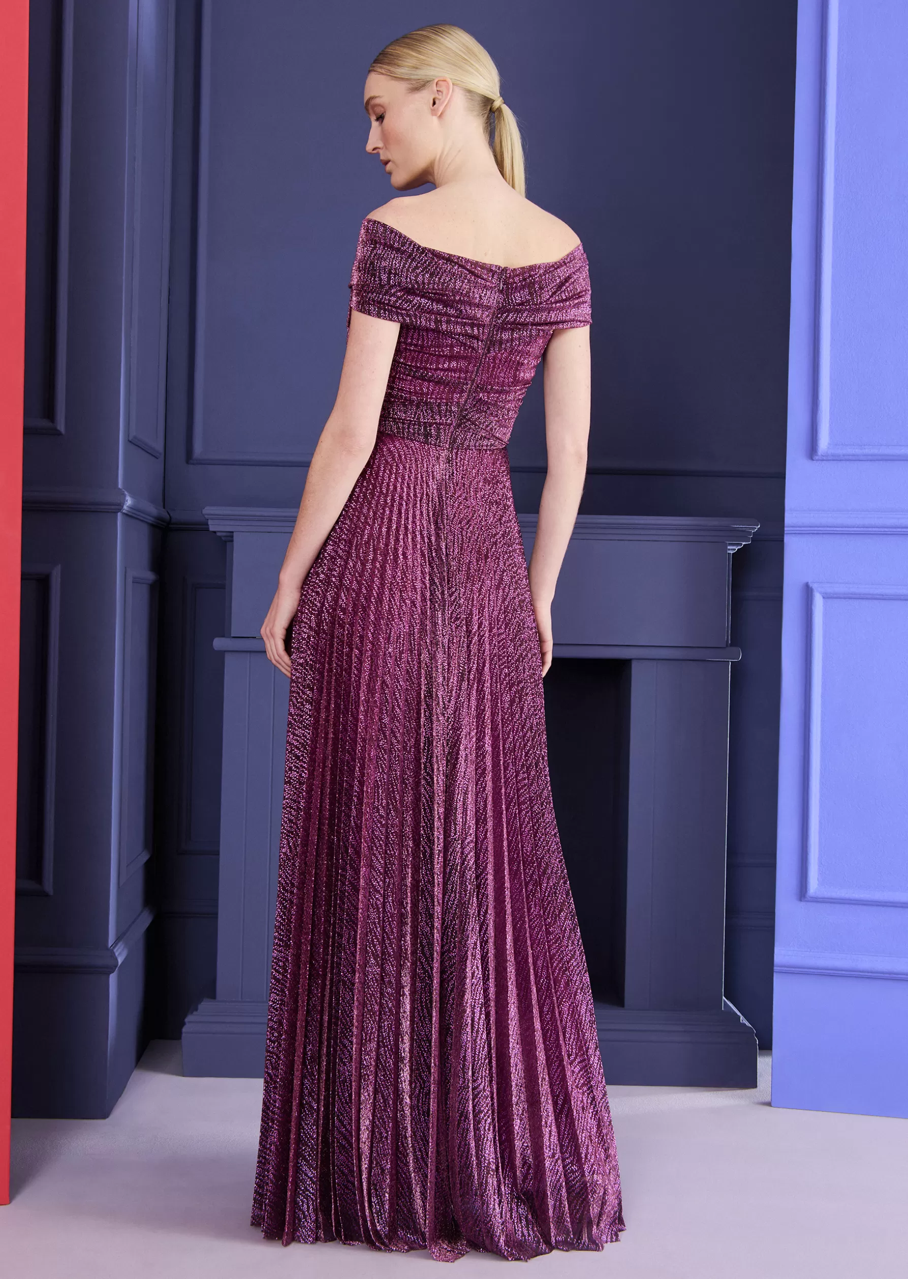 Long Dresses-Talbot Runhof Evening Dress Konfuzius1 Fuchsiapink