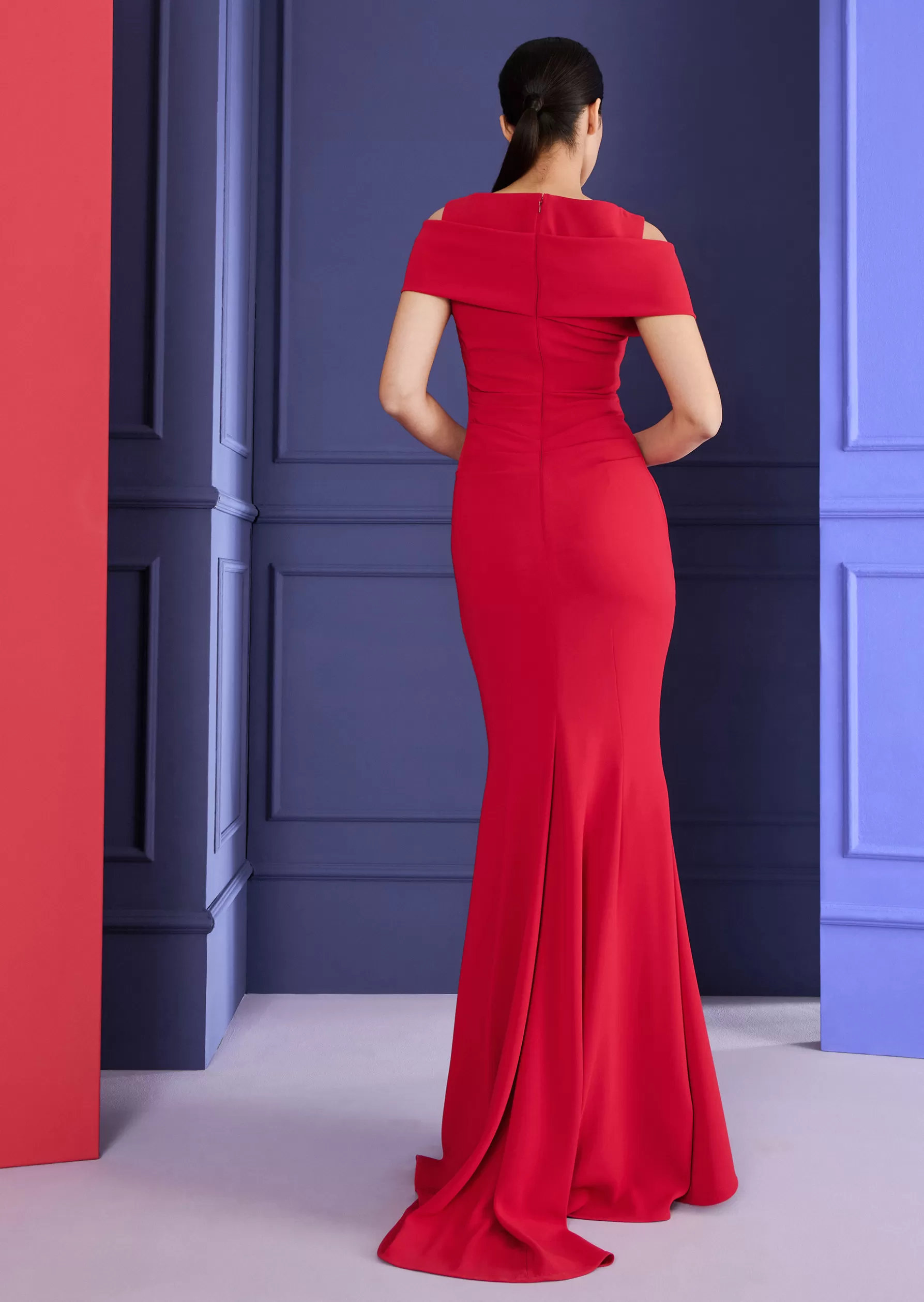Long Dresses-Talbot Runhof Evening Dress Konvoi3 Torerored