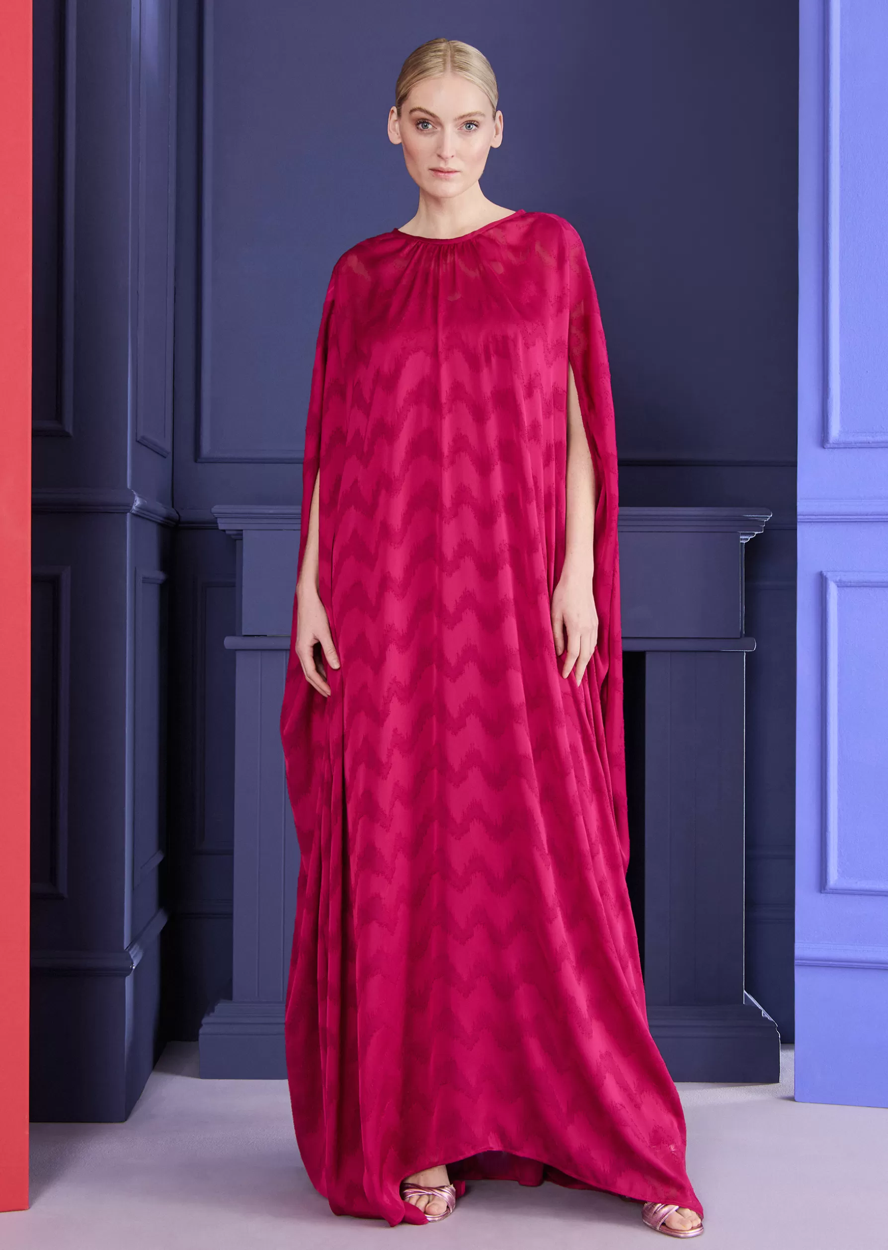 Long Dresses-Talbot Runhof Evening Dress Loplop2 Fuchsiapink