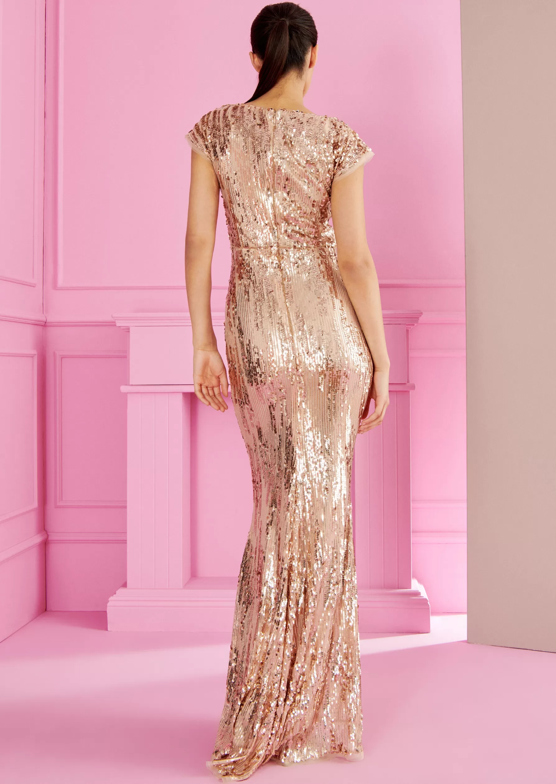 Long Dresses-Talbot Runhof Evening Dress Lovegood1 Oyster