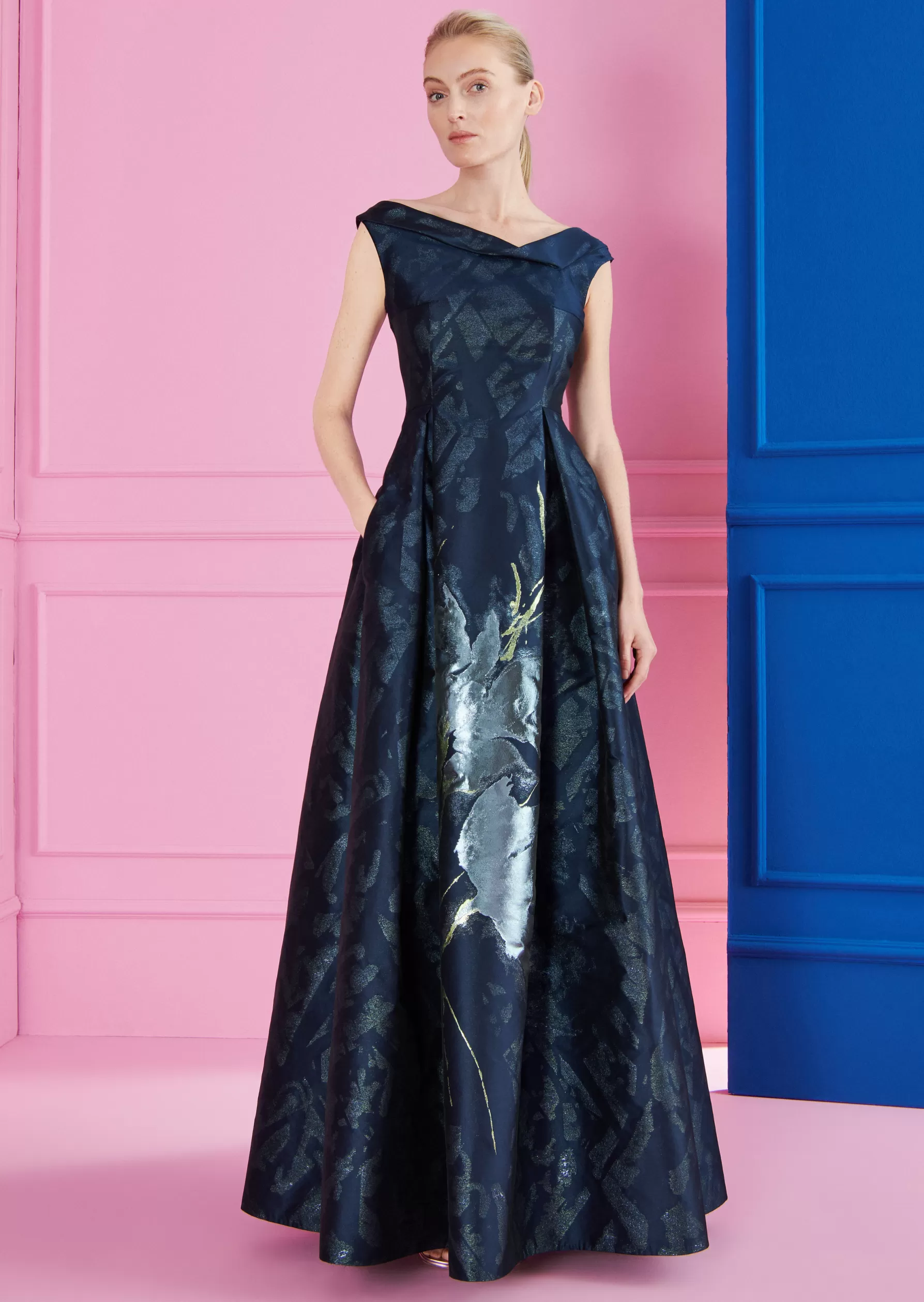 Long Dresses-Talbot Runhof Evening Dress Lozana1 Midnightblue