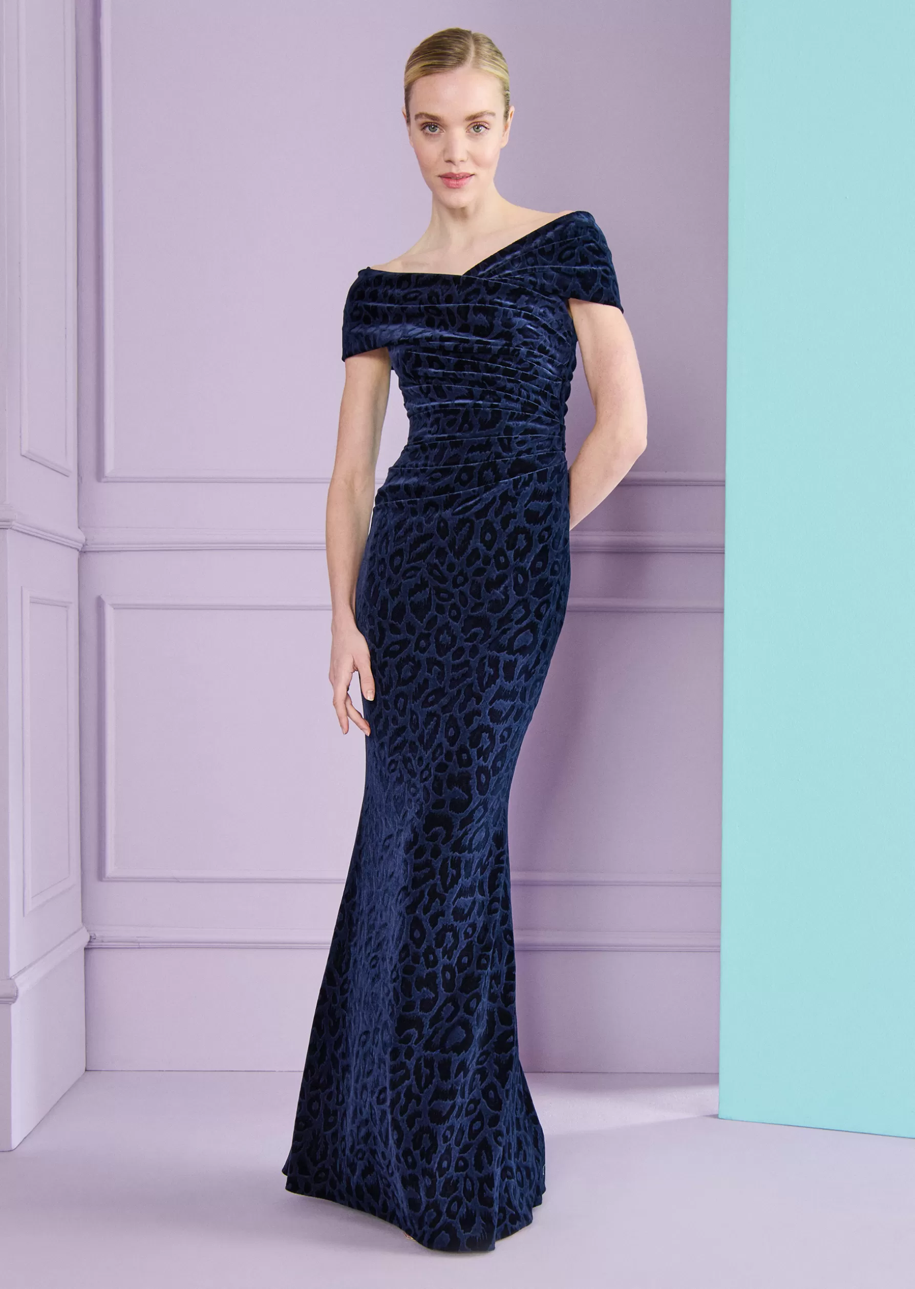 Long Dresses-Talbot Runhof Evening Dress Mobina2 Moonlightblue