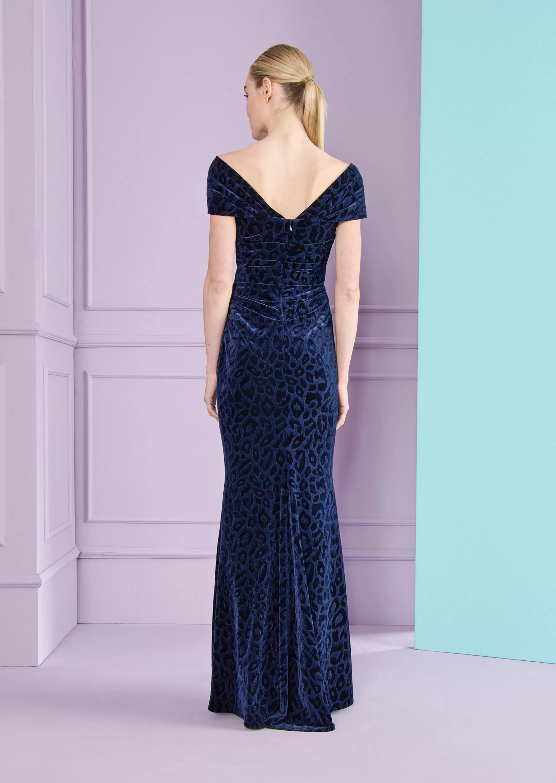 Long Dresses-Talbot Runhof Evening Dress Mobina2 Moonlightblue