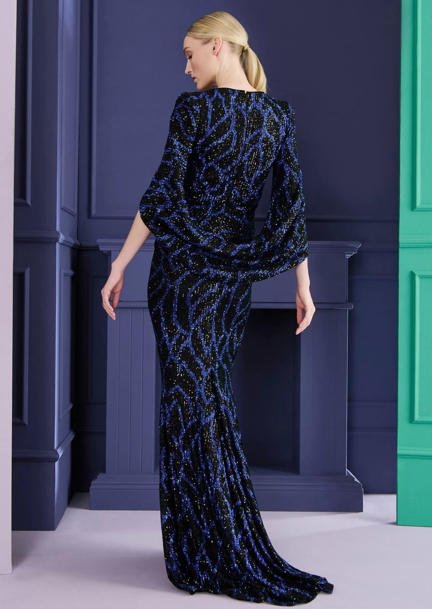Long Dresses-Talbot Runhof Evening Dress Rosin24 Royalblue