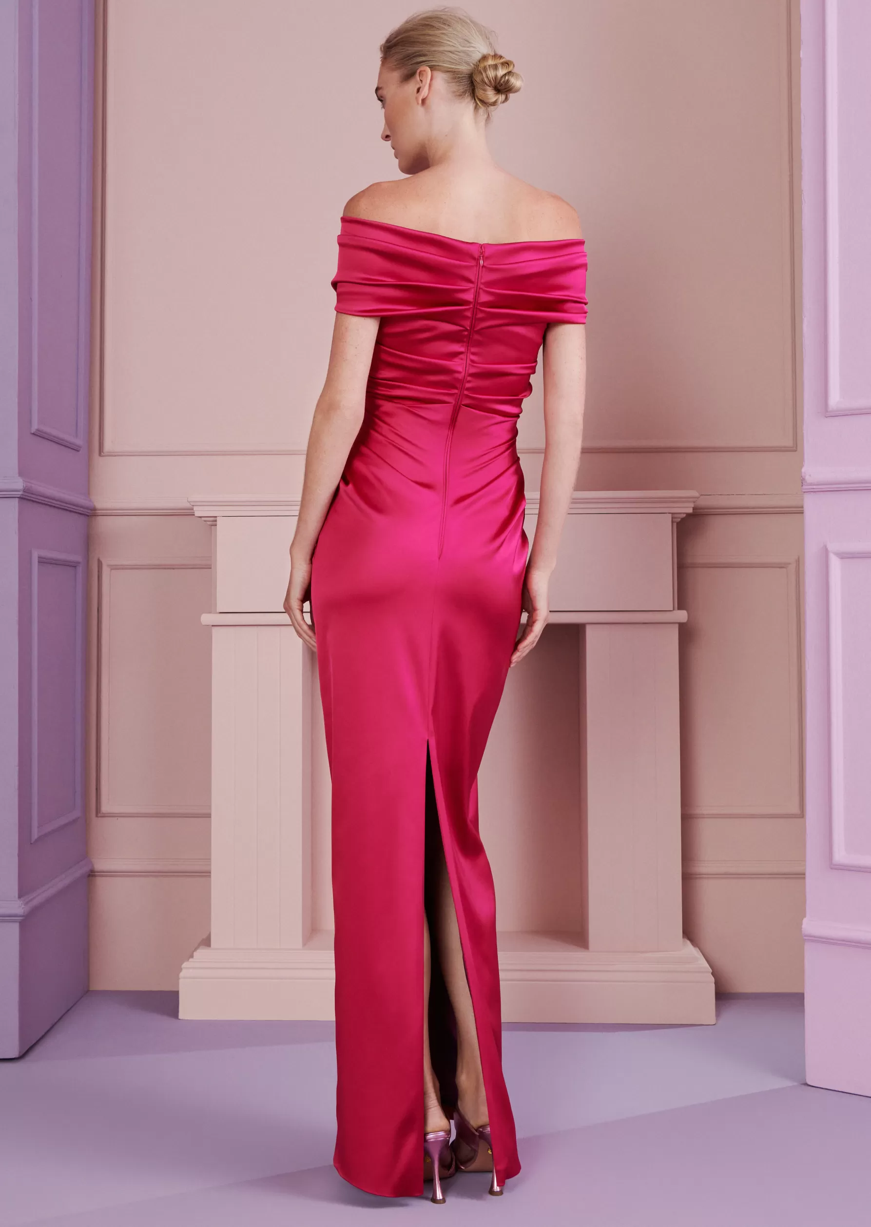 Long Dresses-Talbot Runhof Evening Dress Tokara4 Azaleapink