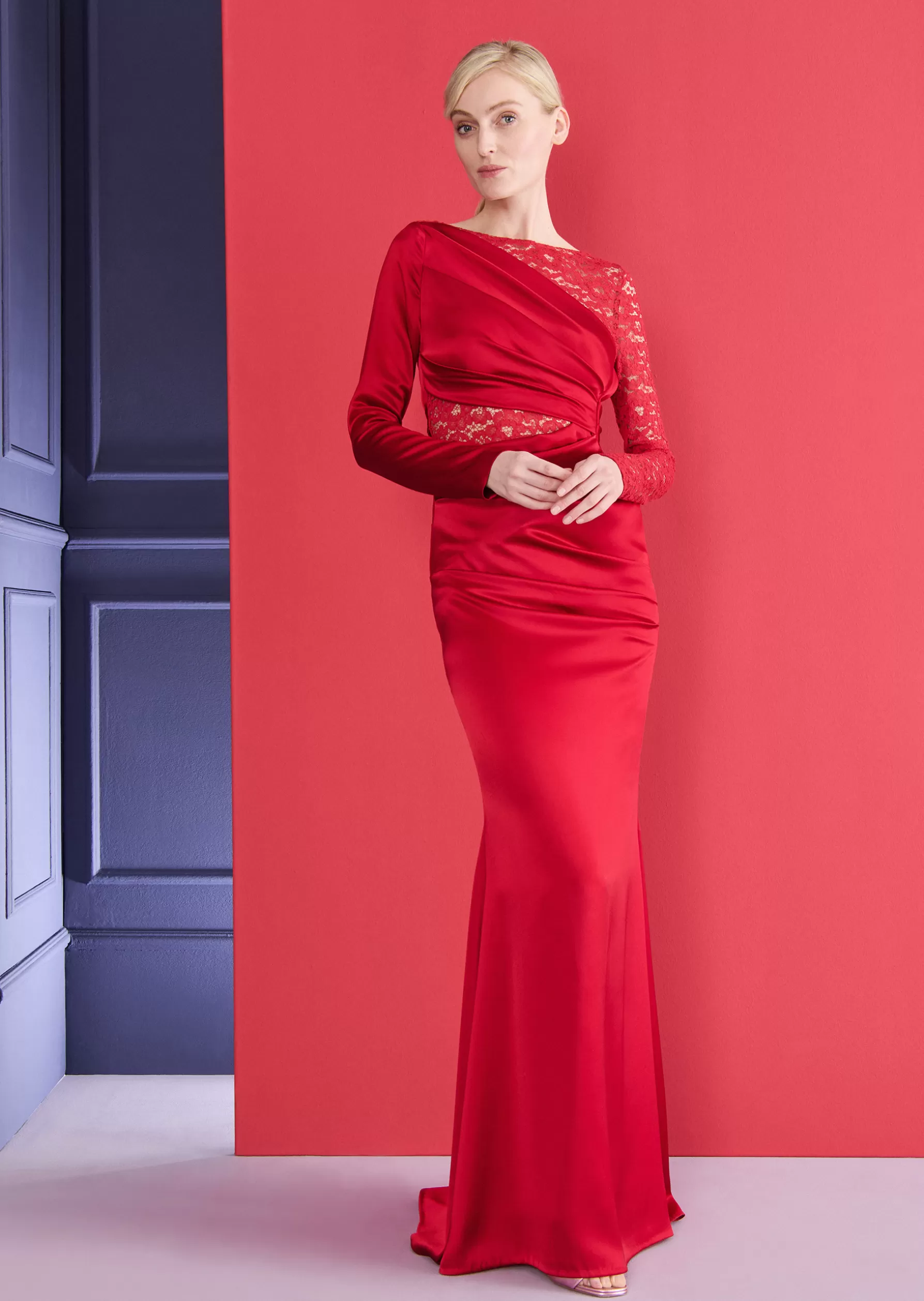 Long Dresses-Talbot Runhof Evening dress Torino4 Scarletred
