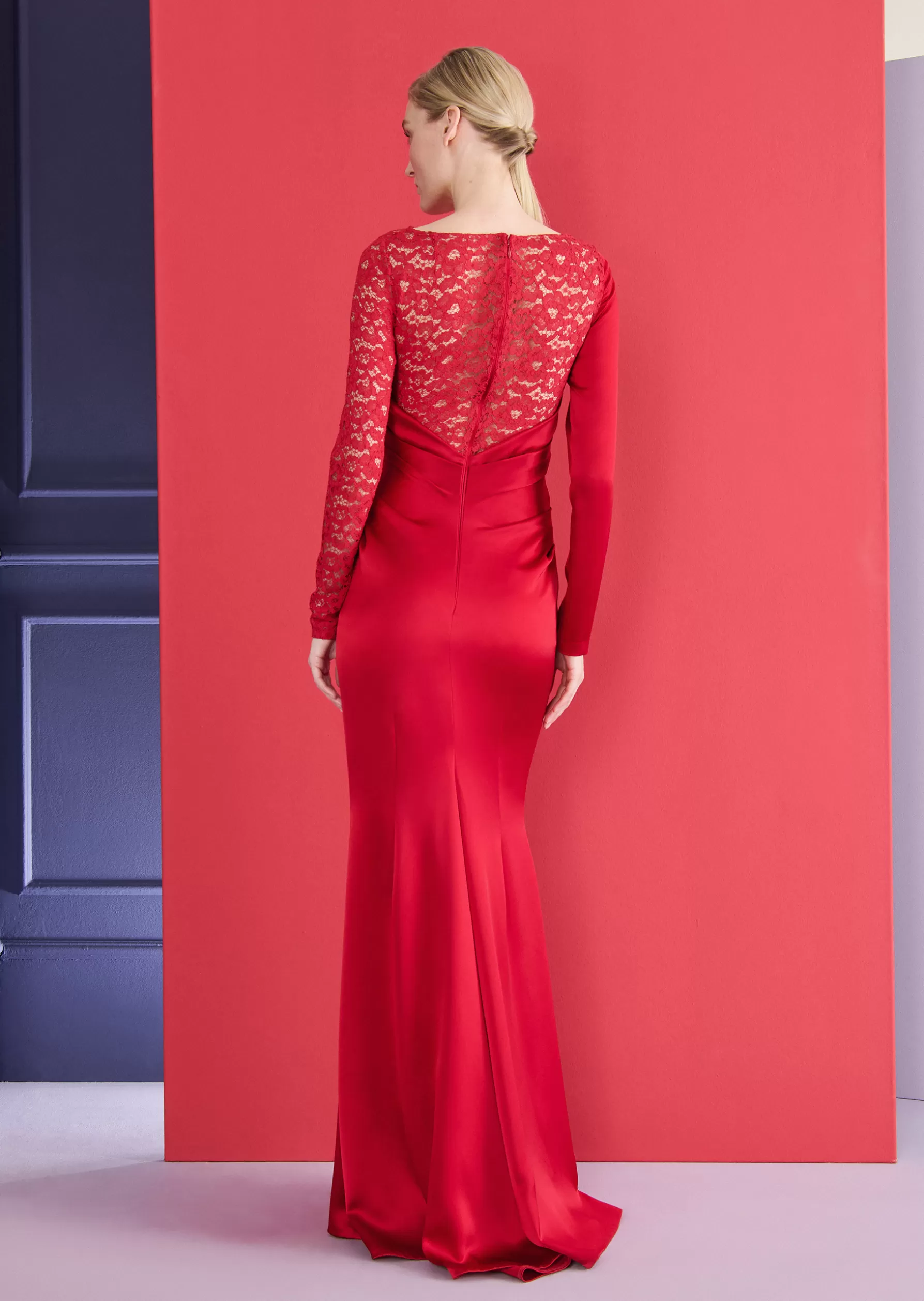 Long Dresses-Talbot Runhof Evening dress Torino4 Scarletred