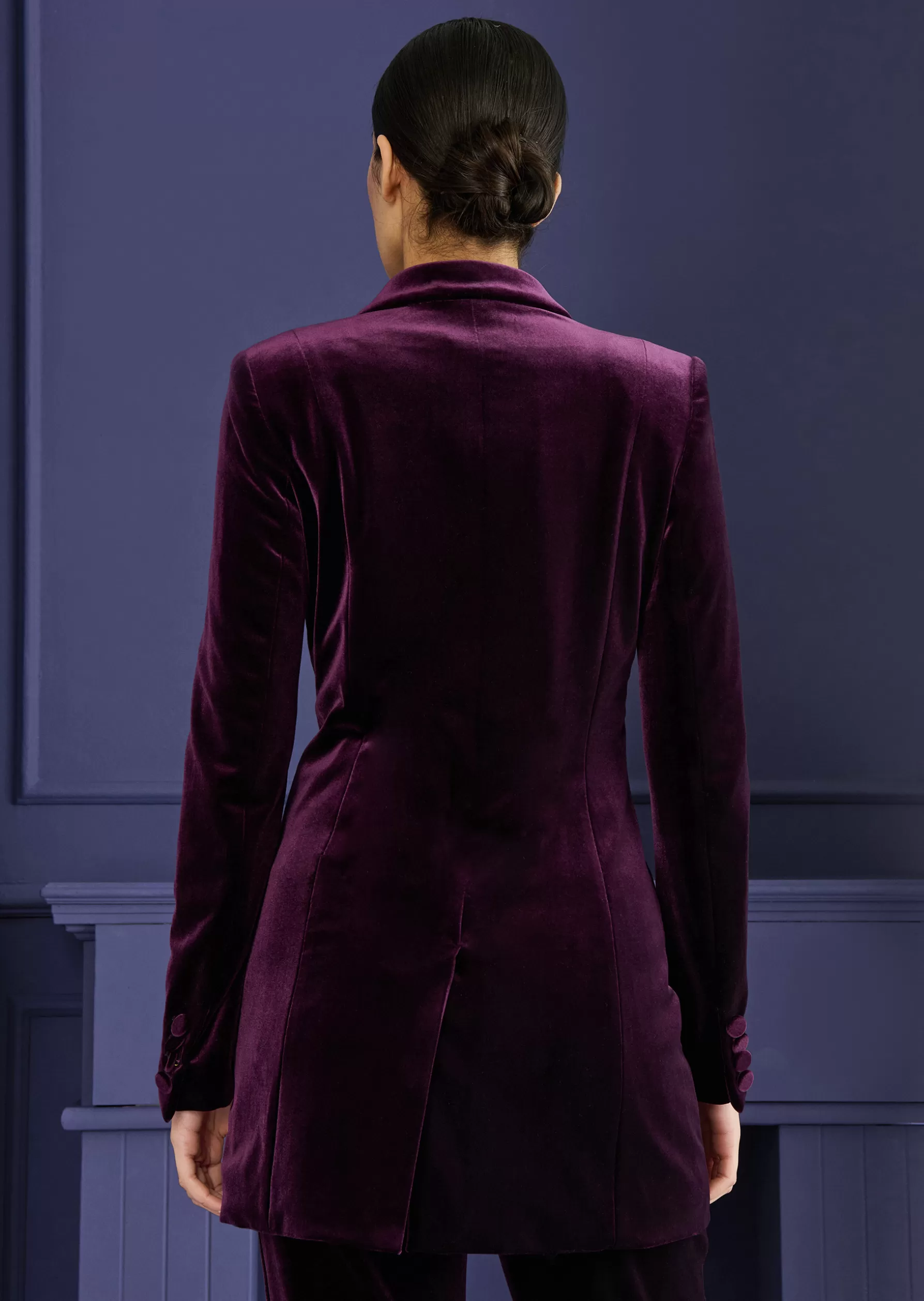 Jackets & Coats-Talbot Runhof Jacket Buckingham3 Aubergine