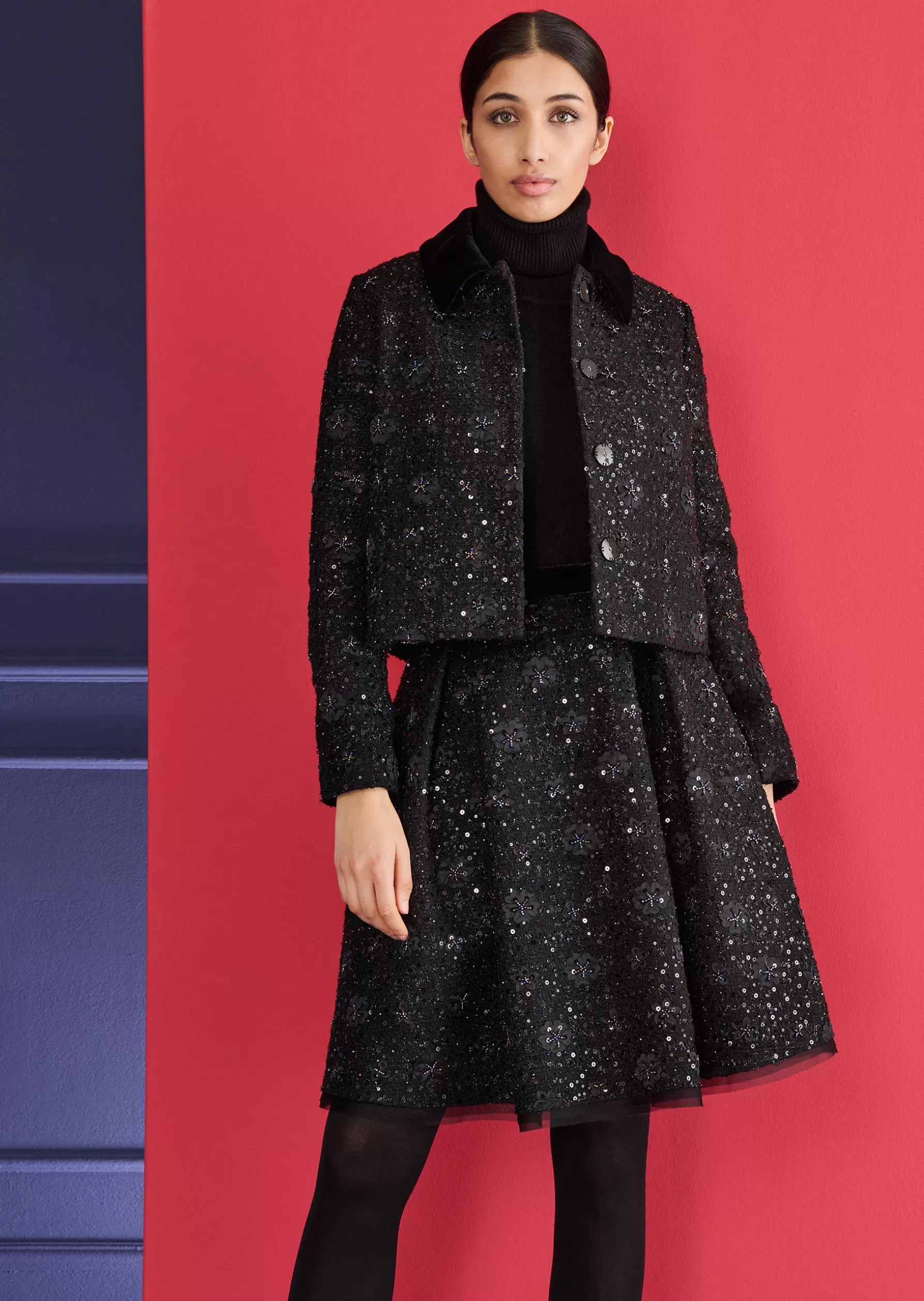 Jackets & Coats-Talbot Runhof Jacket Hulda4 Black