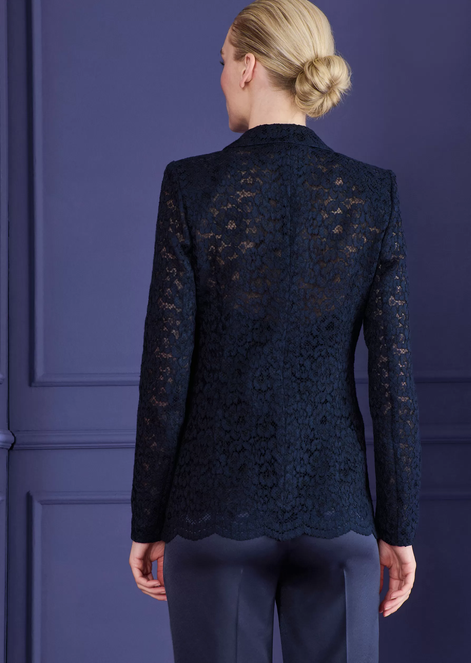 Jackets & Coats-Talbot Runhof Jacket Mulberry1 Midnightblue