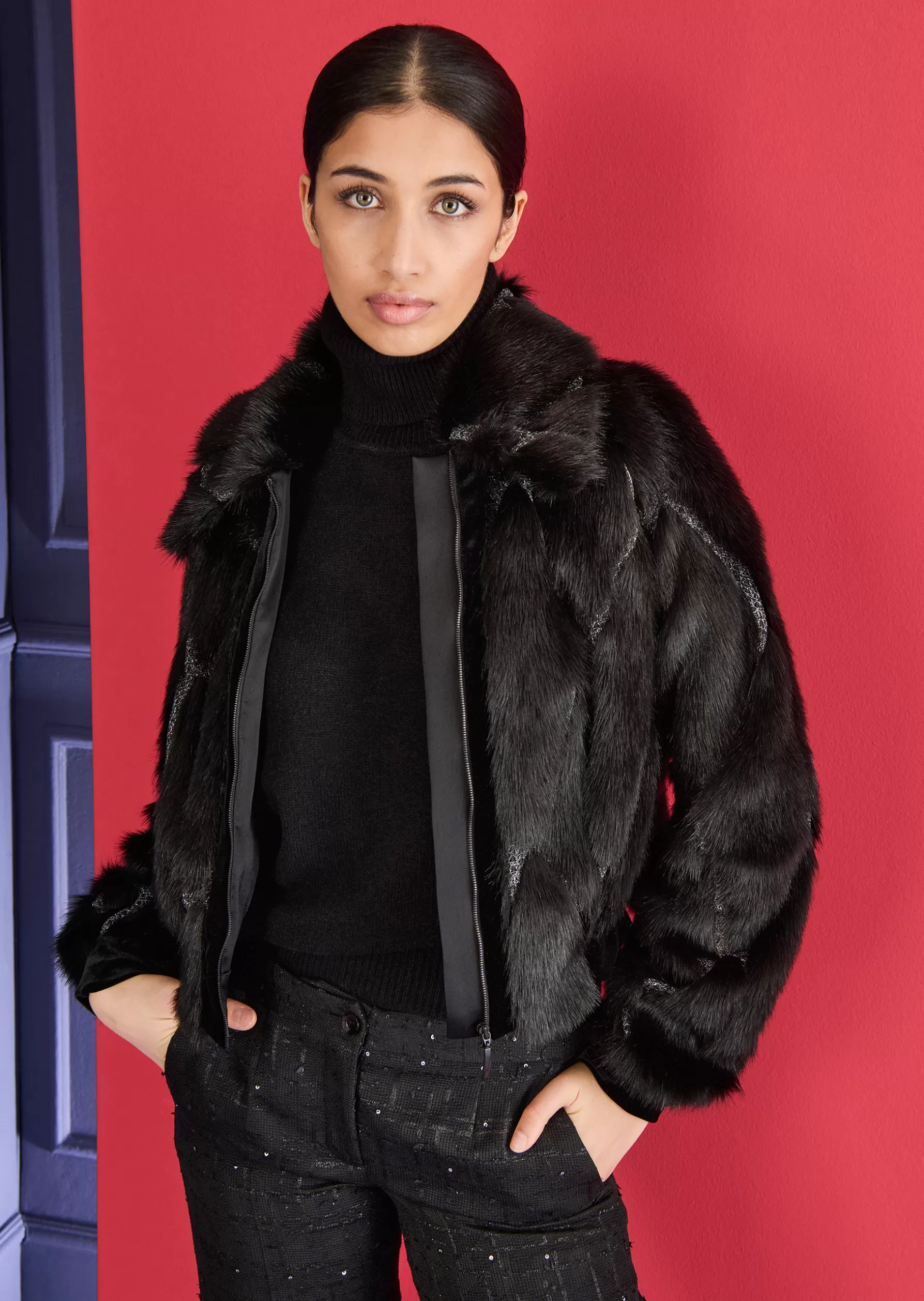 Jackets & Coats-Talbot Runhof Jacket Sunshine3 Black