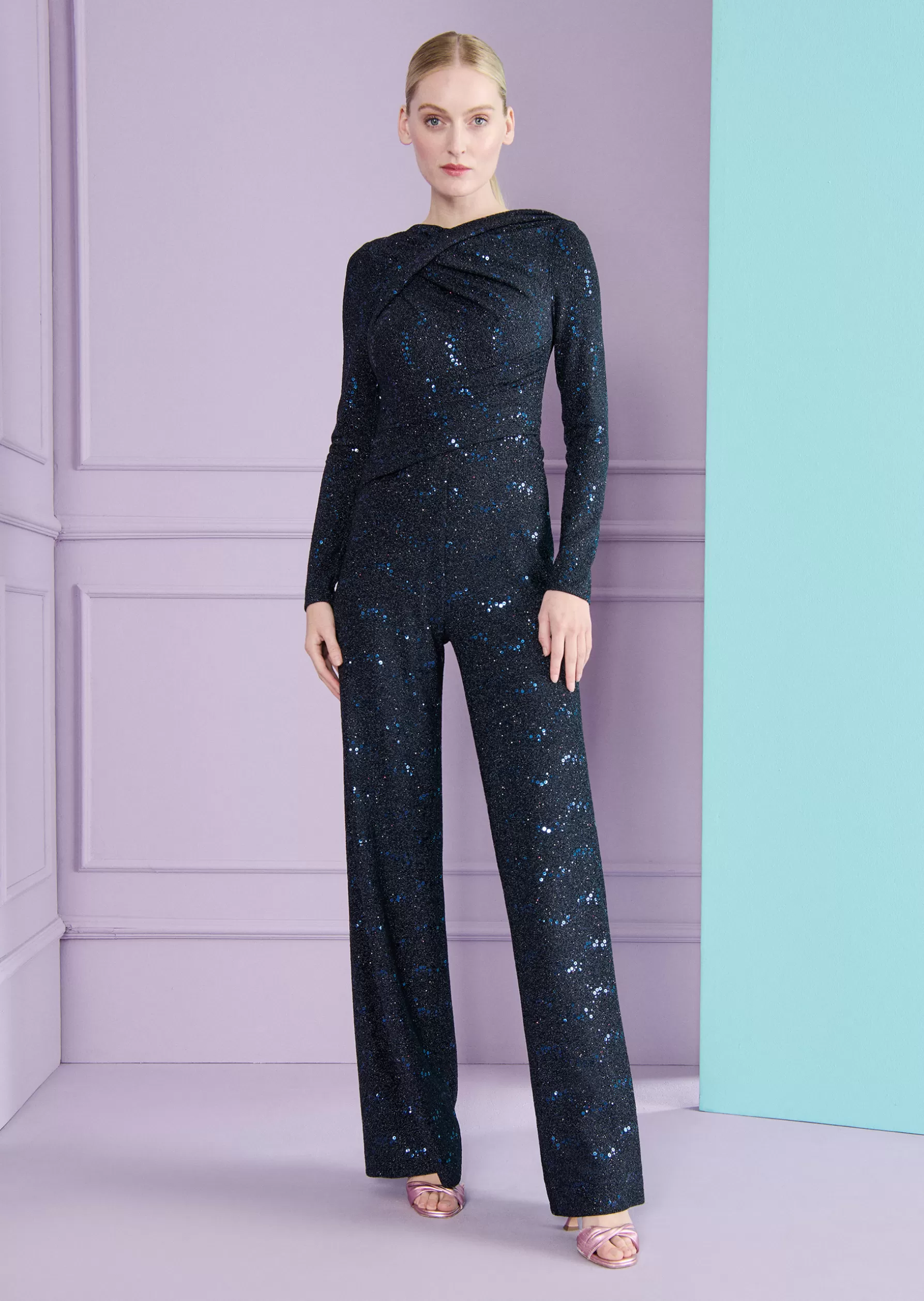 Jumpsuits-Talbot Runhof Jumpsuit Nicolas1 Royalnavyblue