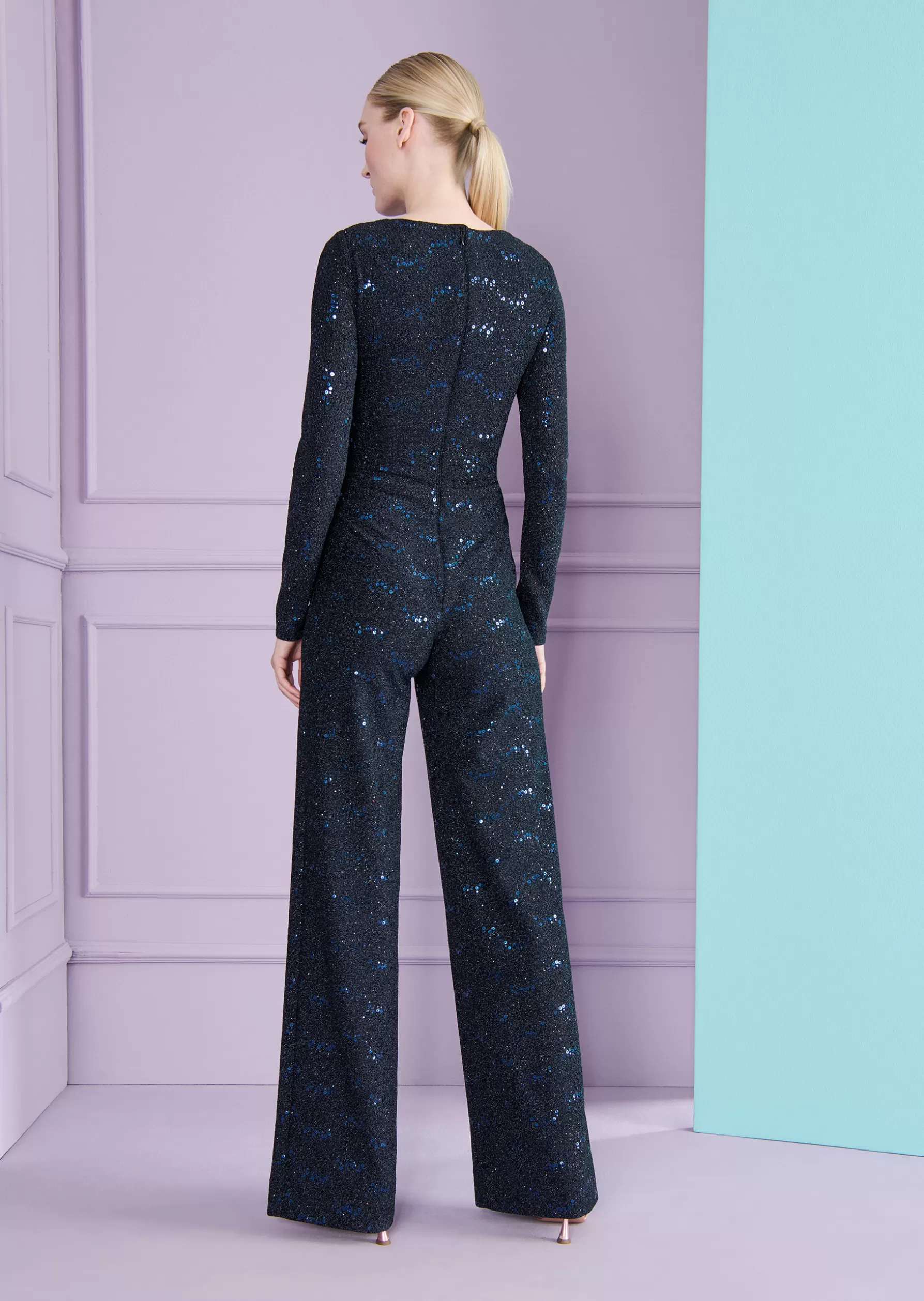 Jumpsuits-Talbot Runhof Jumpsuit Nicolas1 Royalnavyblue