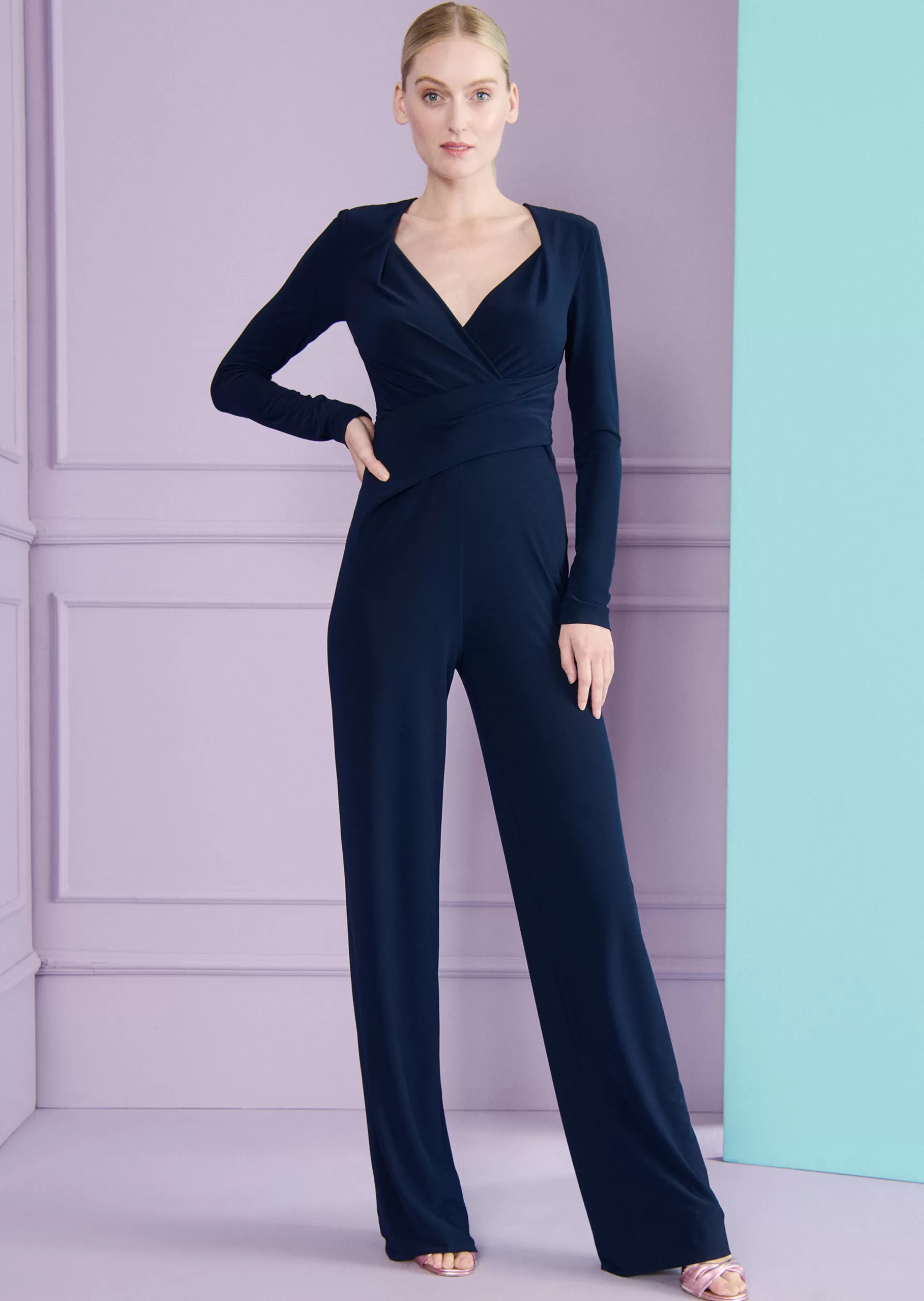 Jumpsuits-Talbot Runhof Jumpsuit Nino1 Royalnavyblue