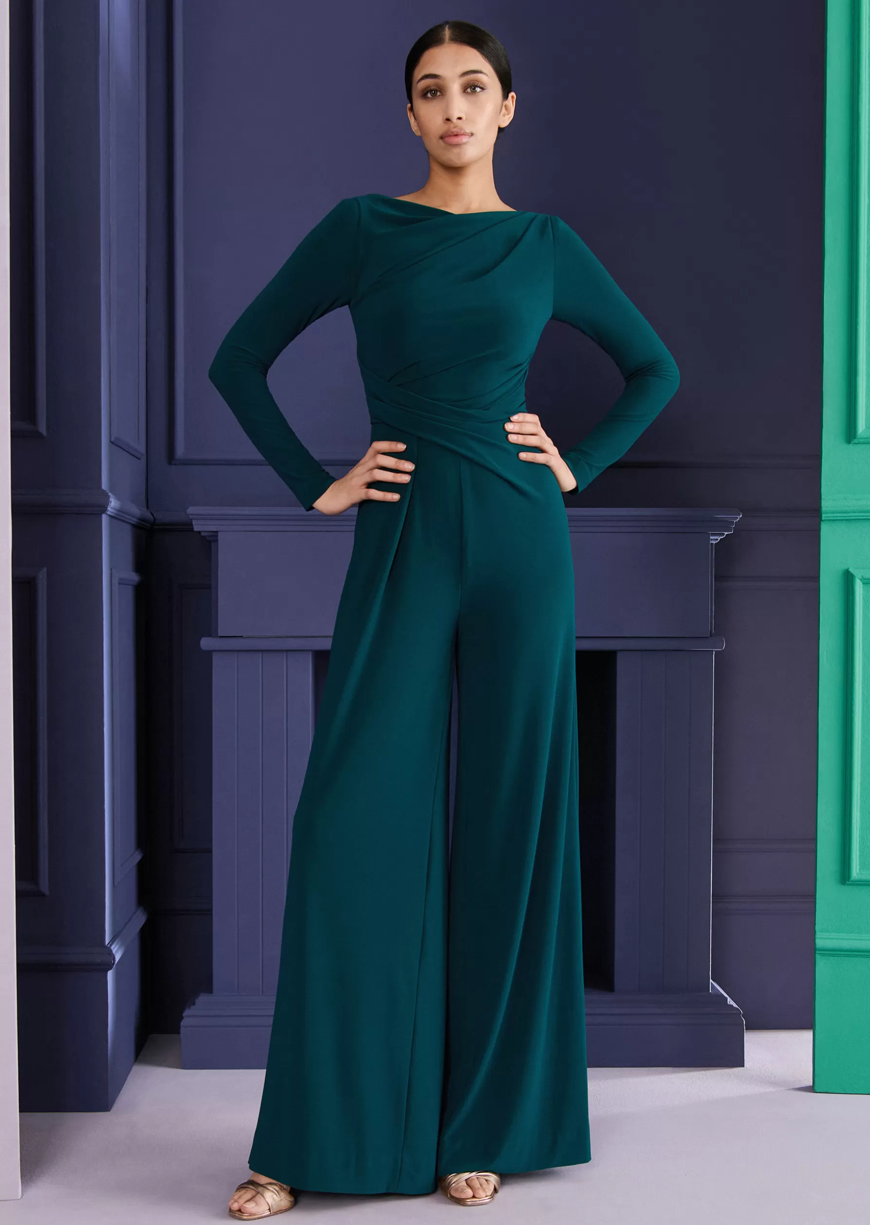 Jumpsuits-Talbot Runhof Jumpsuit River9 Cypressgreen