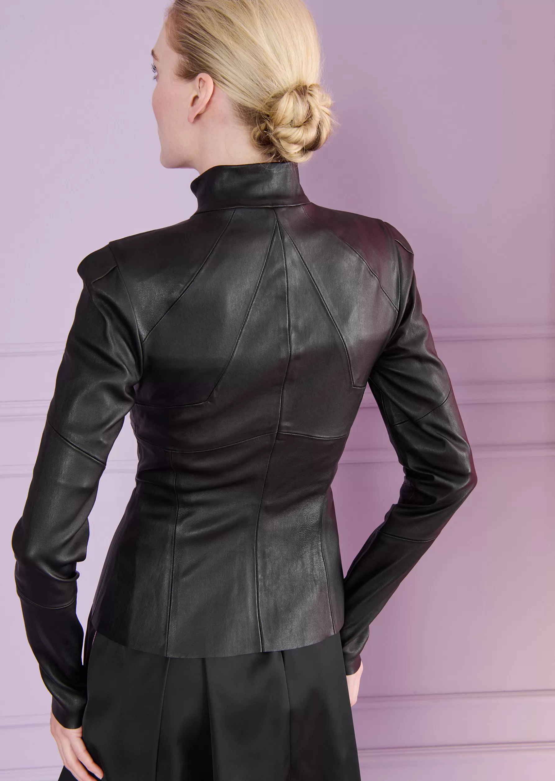 Jackets & Coats-Talbot Runhof Leather Jacket Fusion1 Black