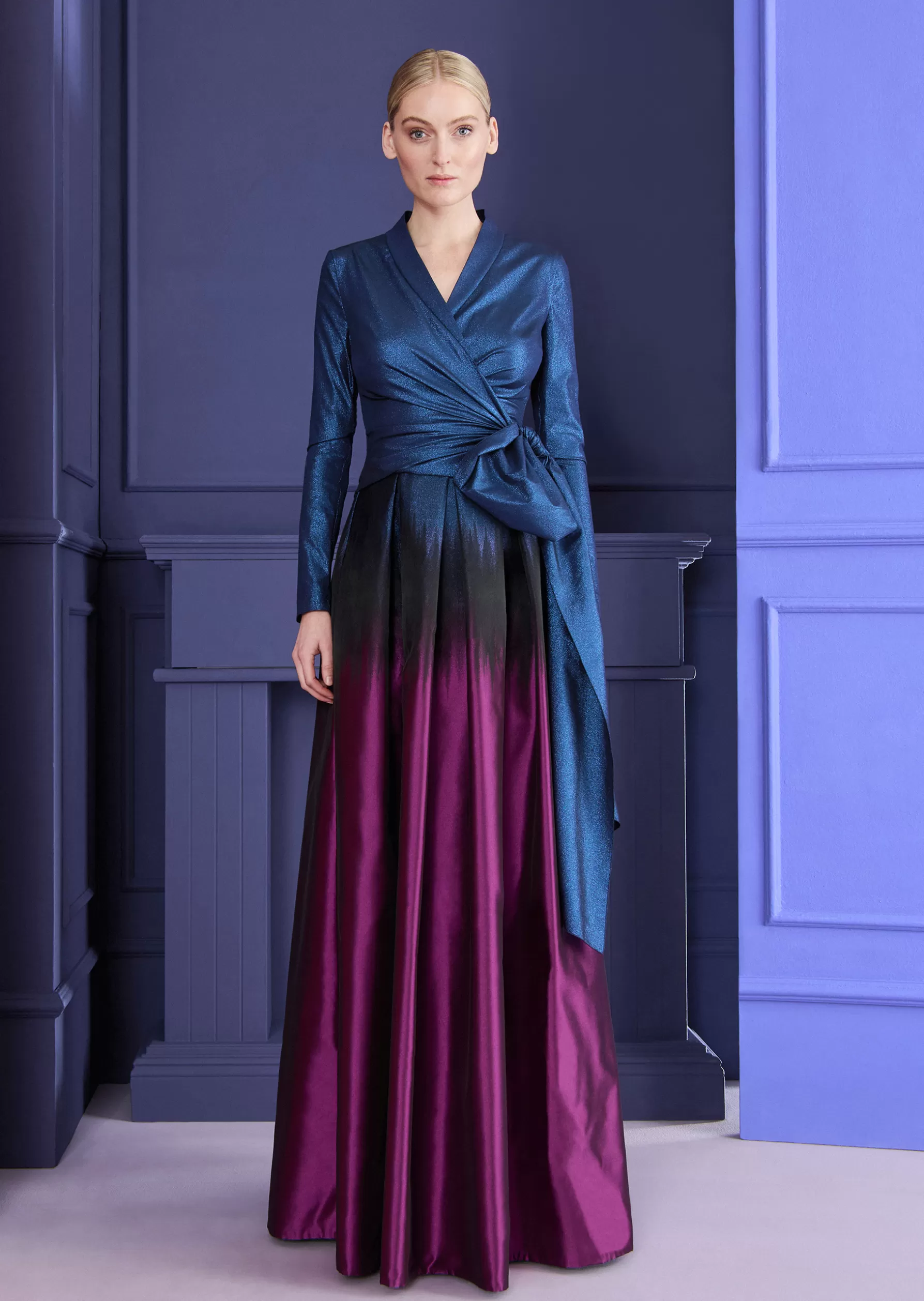 Skirts-Talbot Runhof Long Skirt Meryl1 Fuchsiapink
