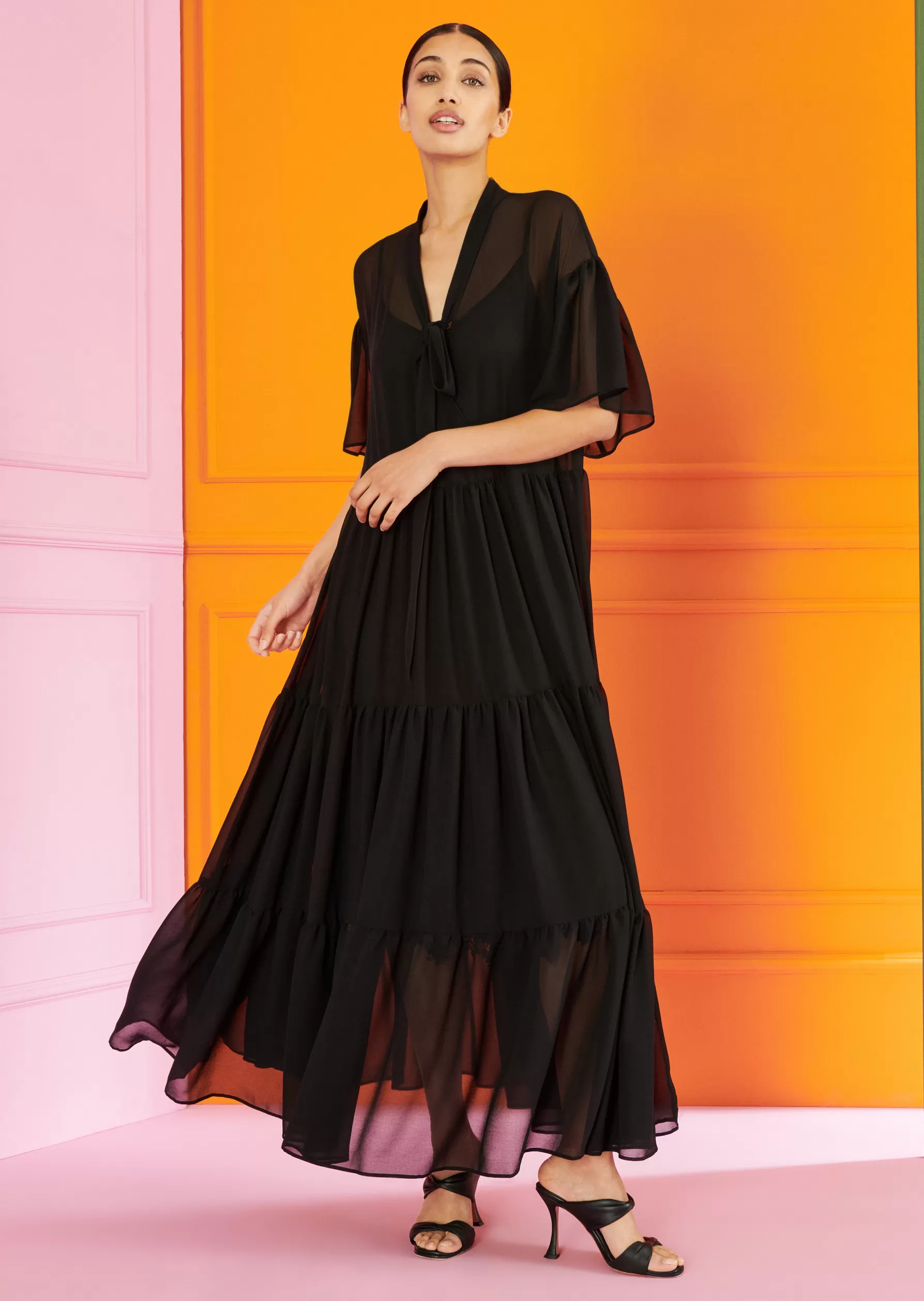 Endless Summer-Talbot Runhof Maxi Dress Lomatia1 Black