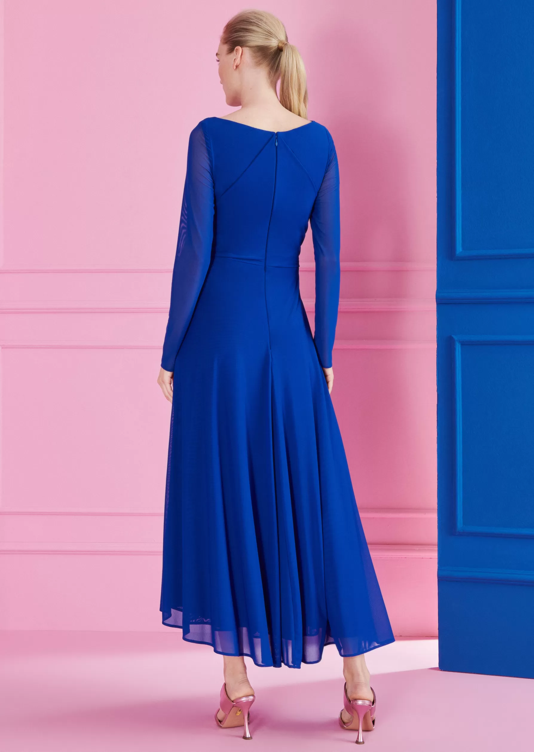 Midi Dresses-Talbot Runhof Midi Dress Ross29 Royalblue