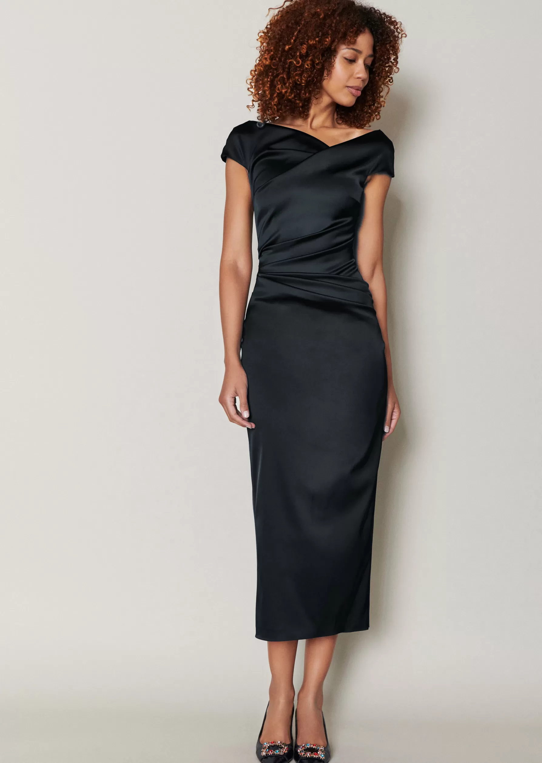 Classics-Talbot Runhof Midi Dress Roya1 Black