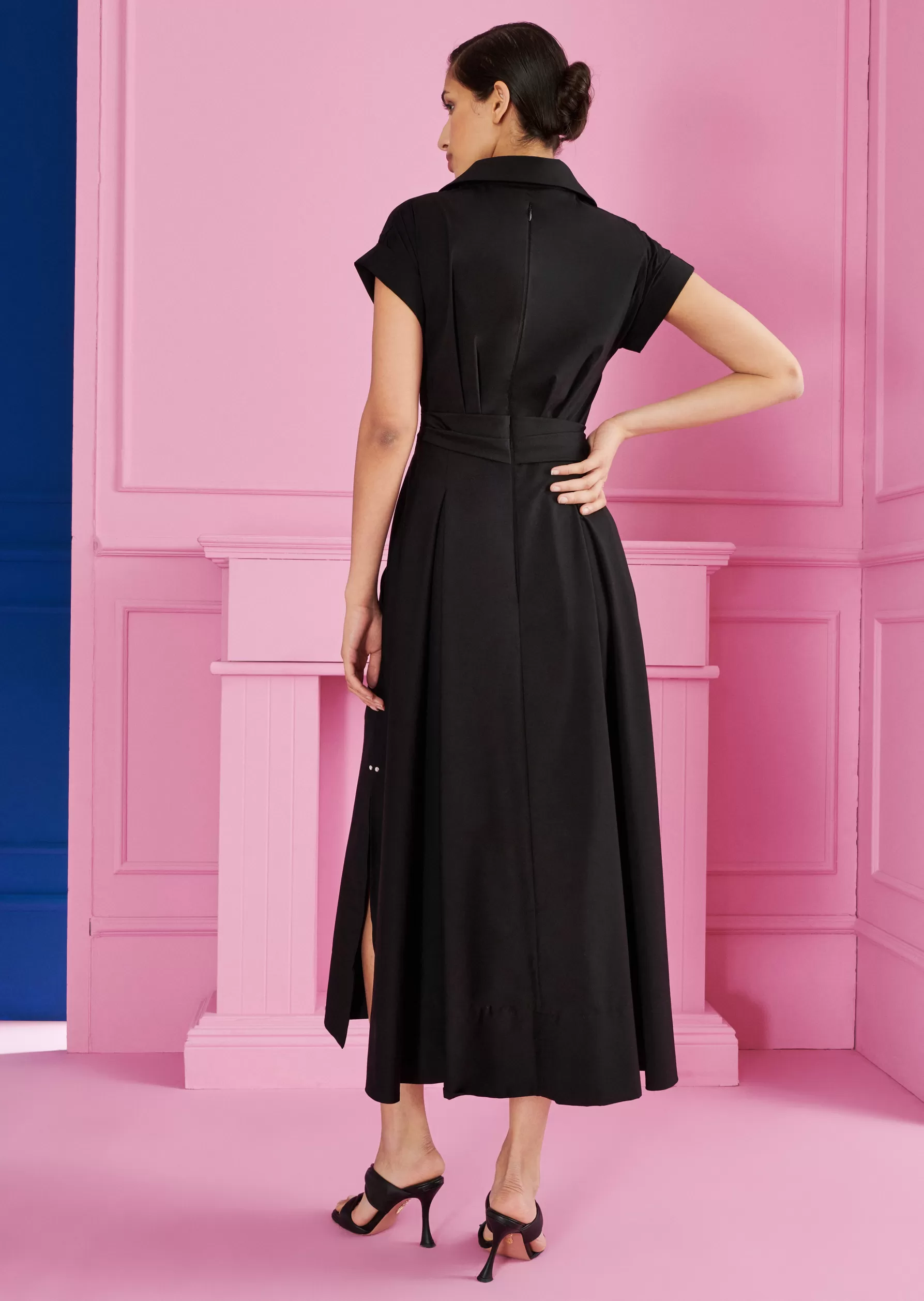 Endless Summer-Talbot Runhof Midi Dress Sorrentina1 Black