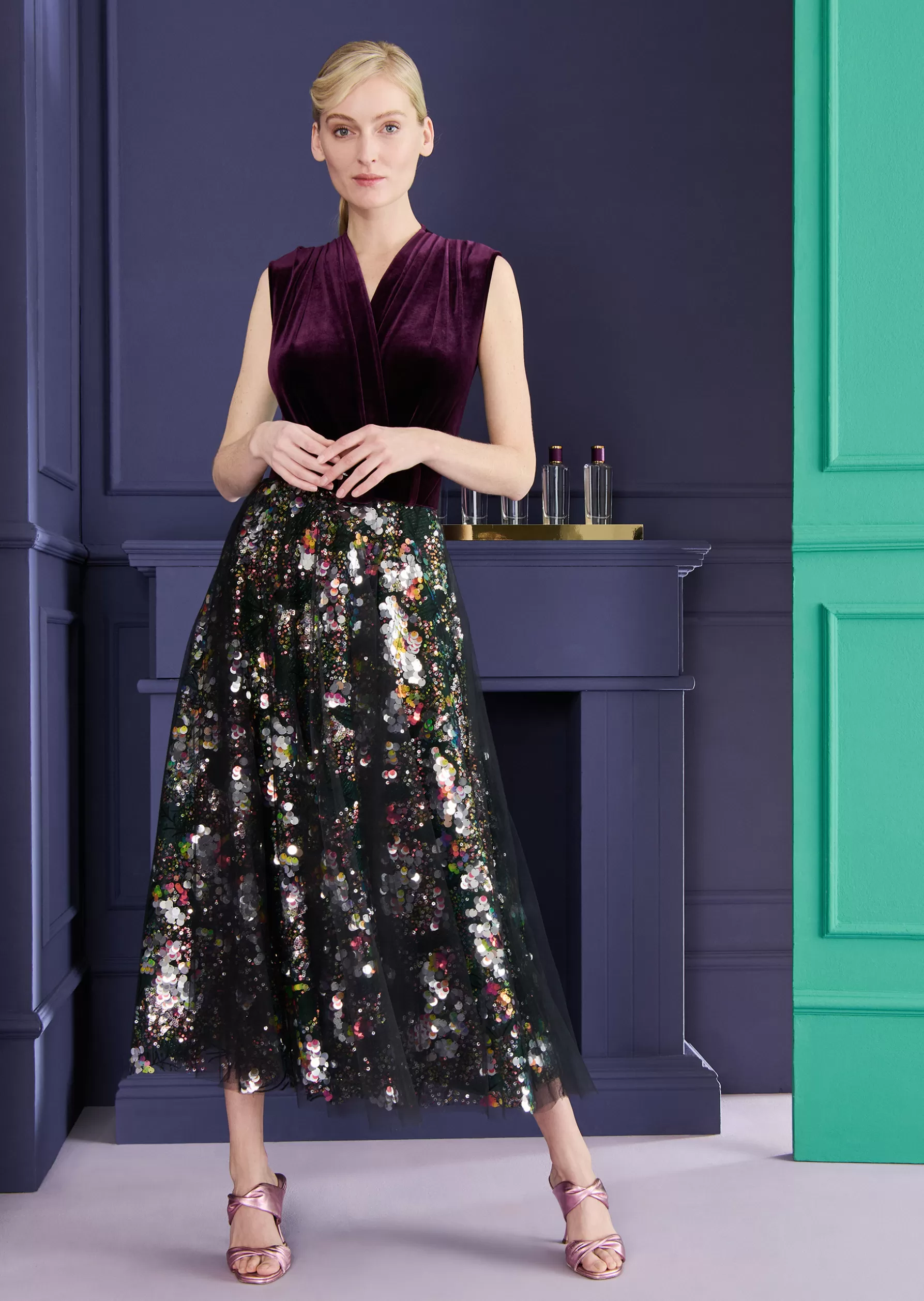 Skirts-Talbot Runhof Midi Skirt Hessa1 Black