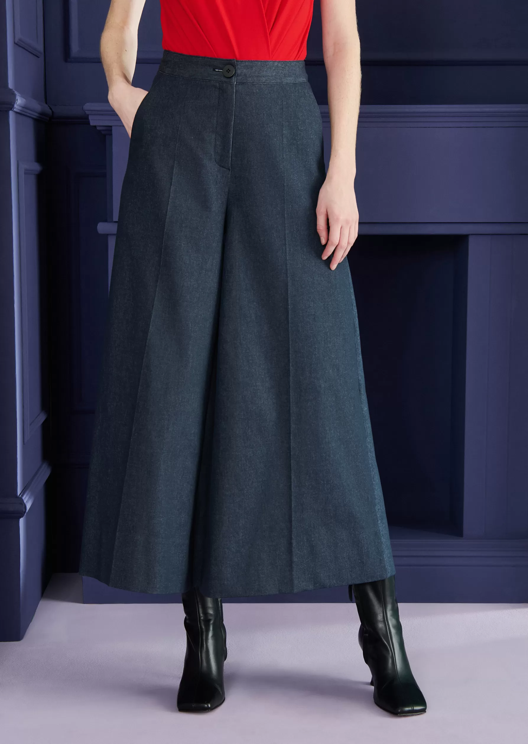 Pants-Talbot Runhof Pants Gilia27 Denimblue