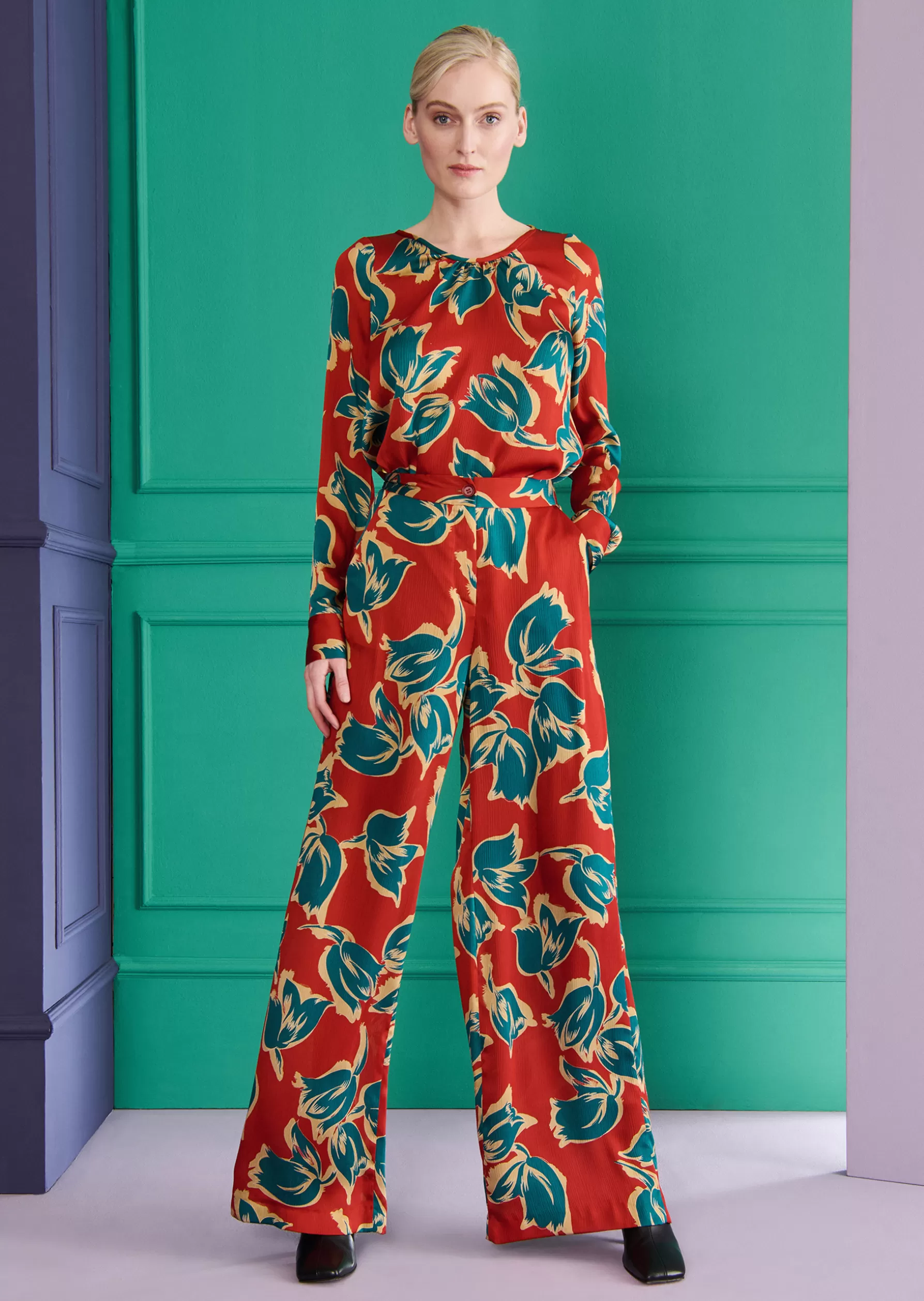 Pants-Talbot Runhof Pants Hippo4 Terracottared