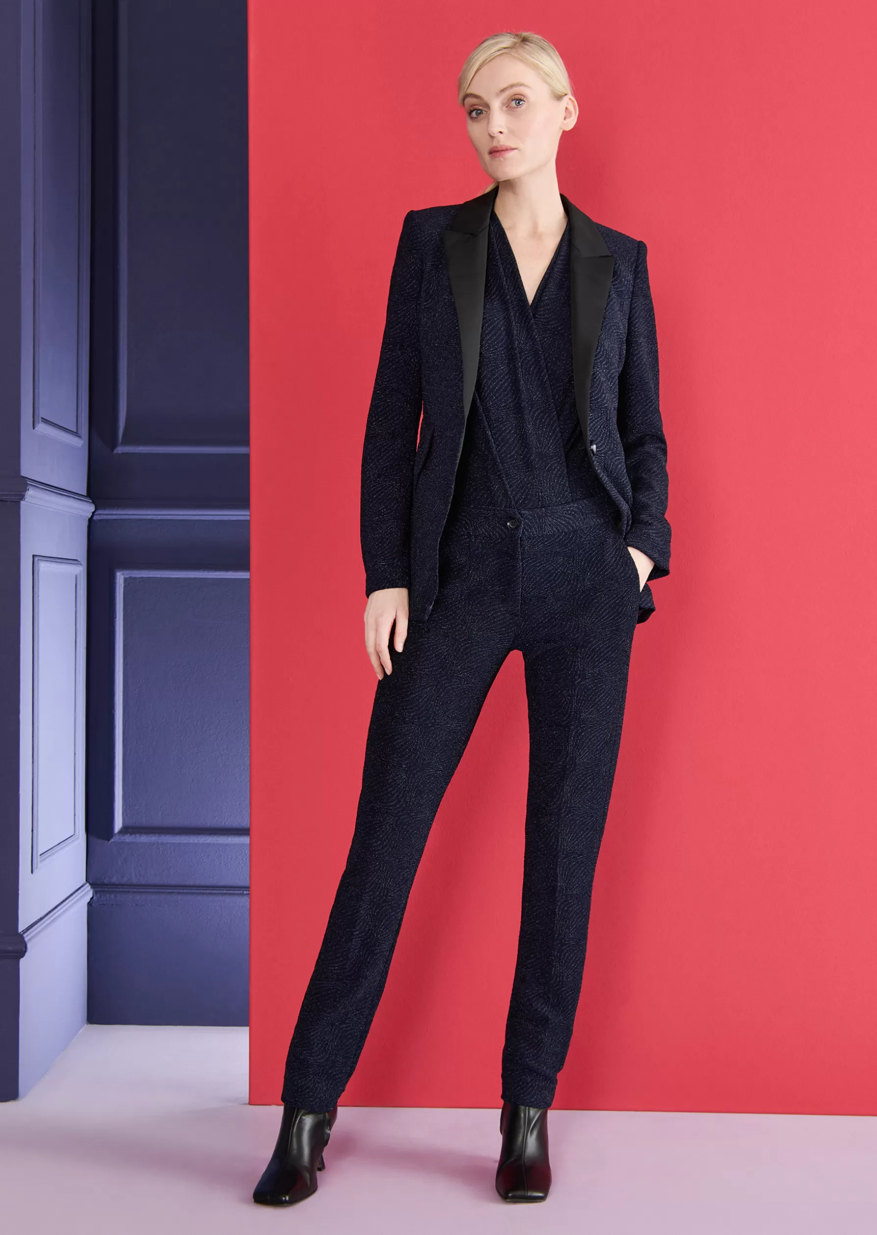 Pants-Talbot Runhof Pants Hit16 Royalnavyblue