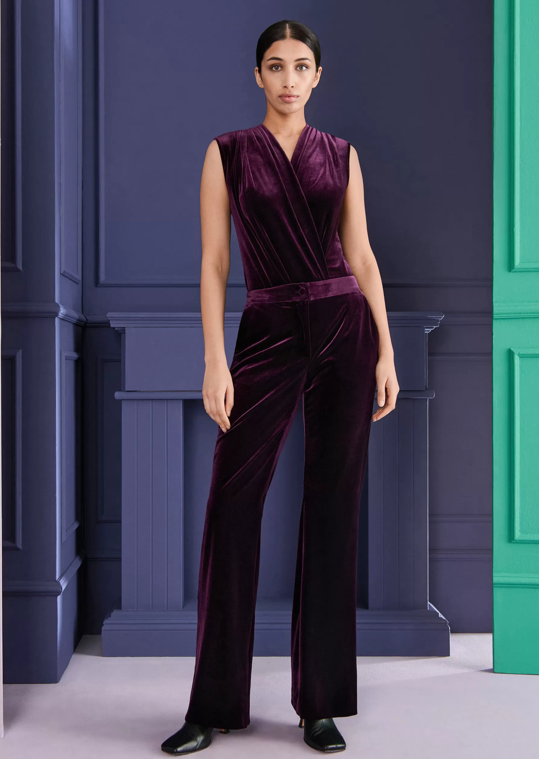 Pants-Talbot Runhof Pants Kilton16 Aubergine