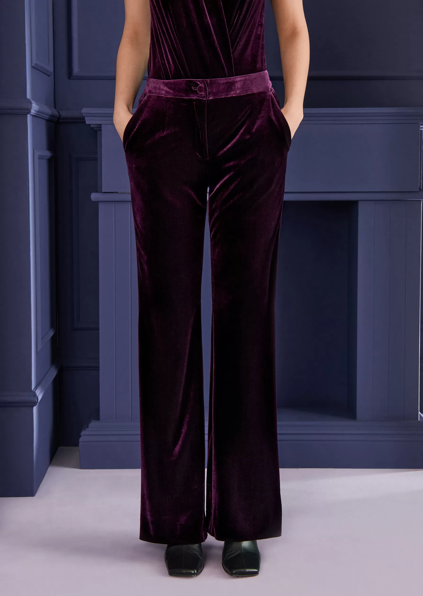 Pants-Talbot Runhof Pants Kilton16 Aubergine